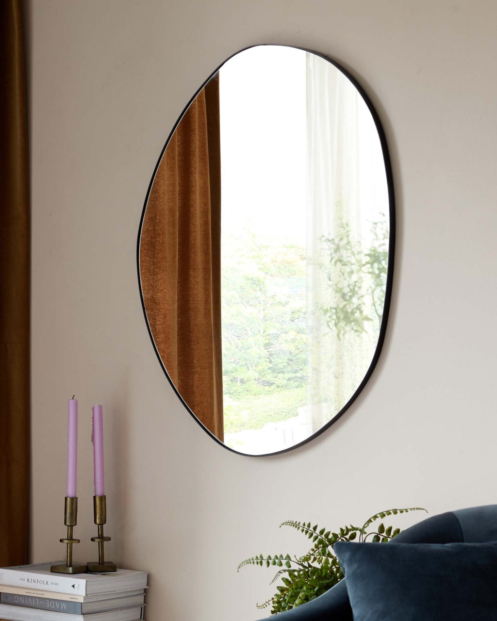 Caspian Medium Wall Mirror Black