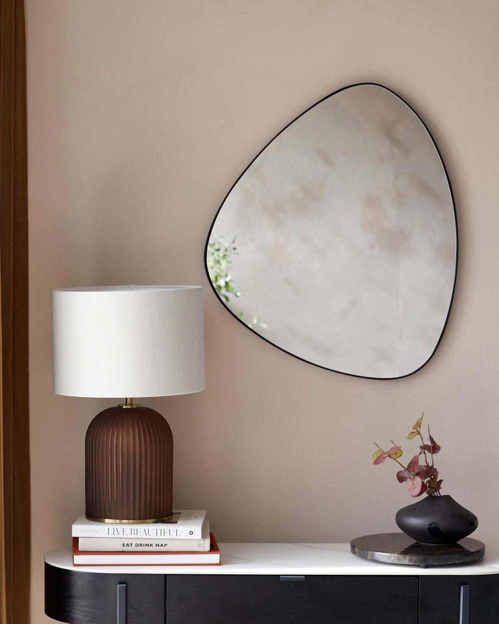 Caspian Small Wall Mirror Black