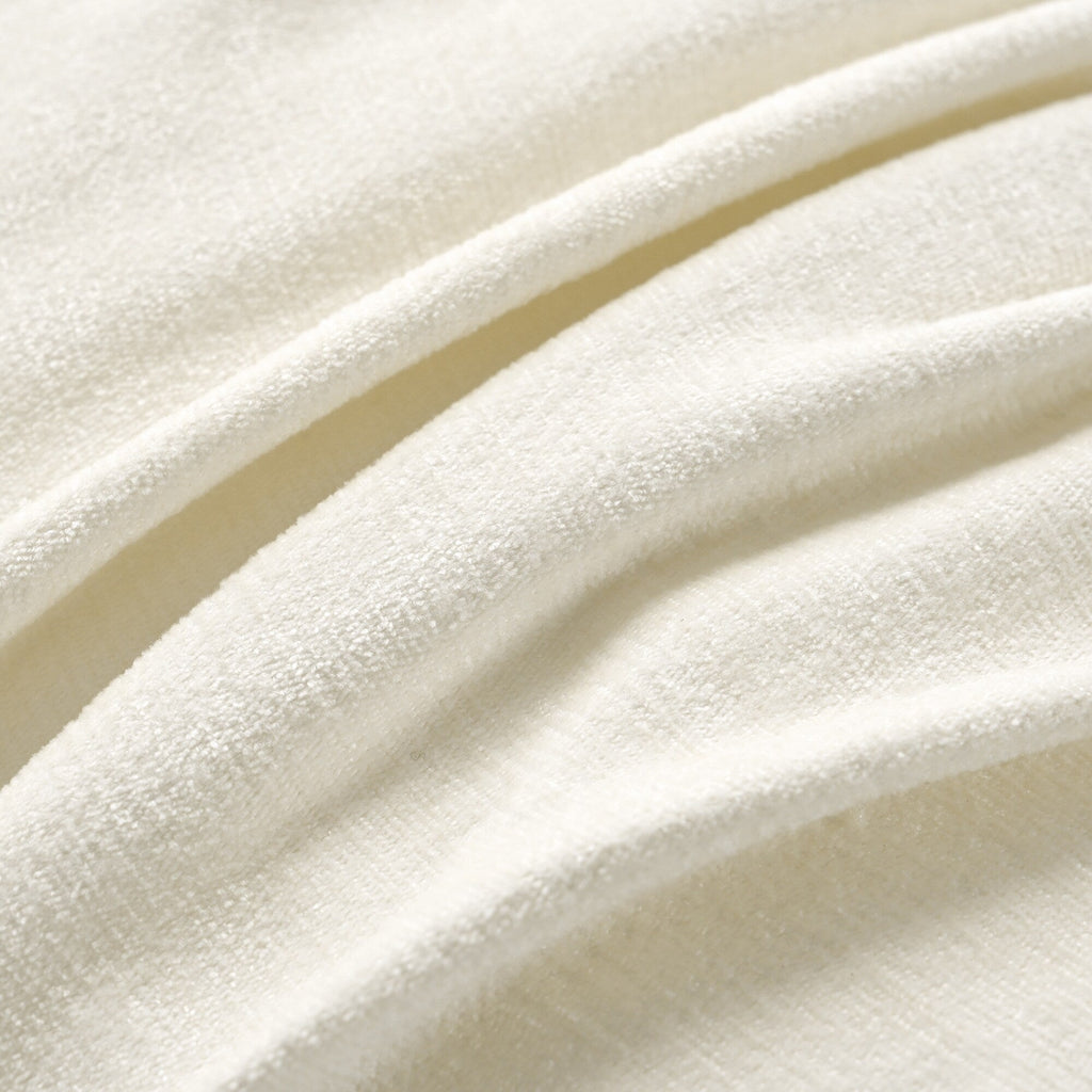 Chenille Chaise Lounge Sofa Bed, Upholstered Sofa Couch with Tufted Backrest and 2 Detachable Pillows for Living Room