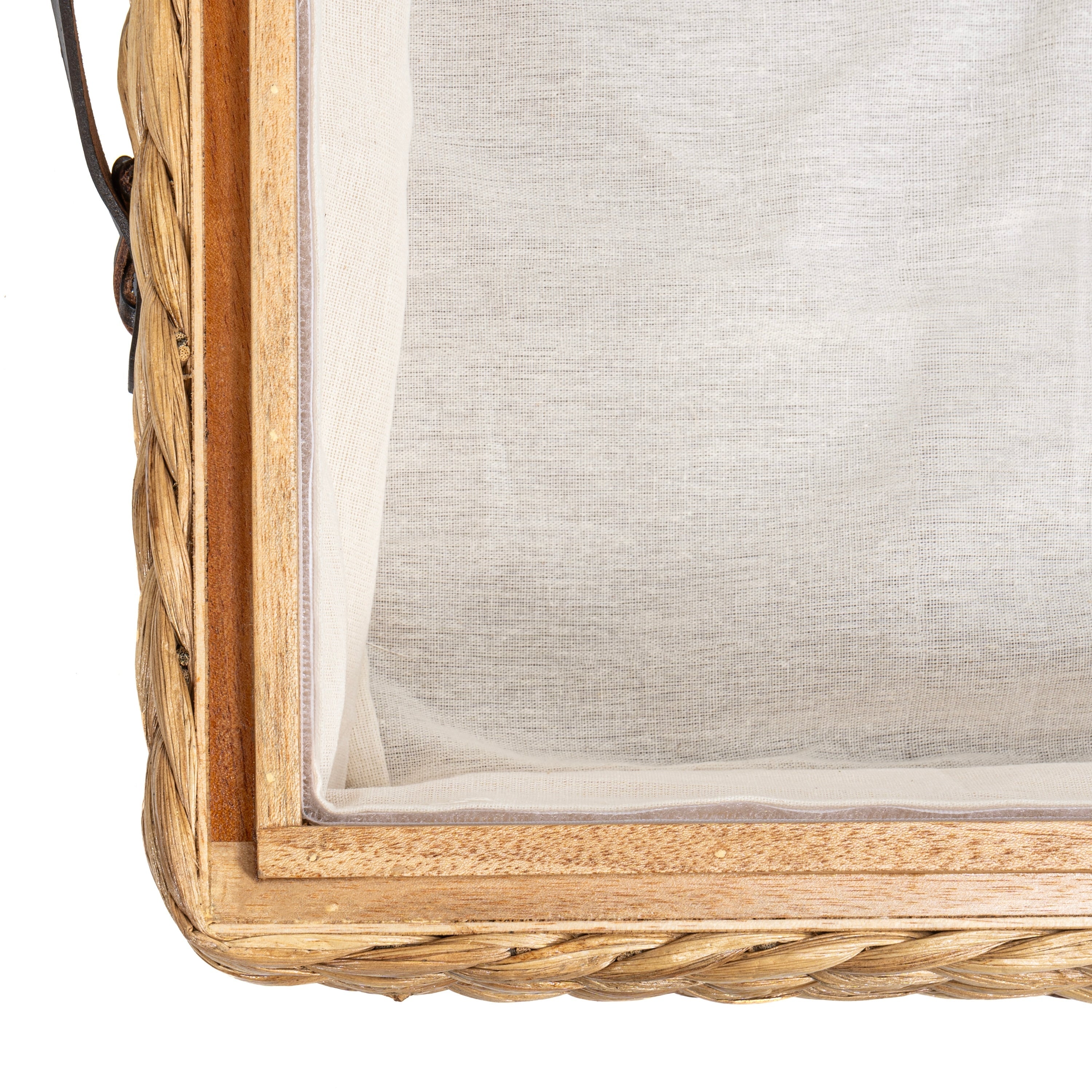 happimess Hyacinth/Wood Underbed Storage Bin with Wheels & Handles