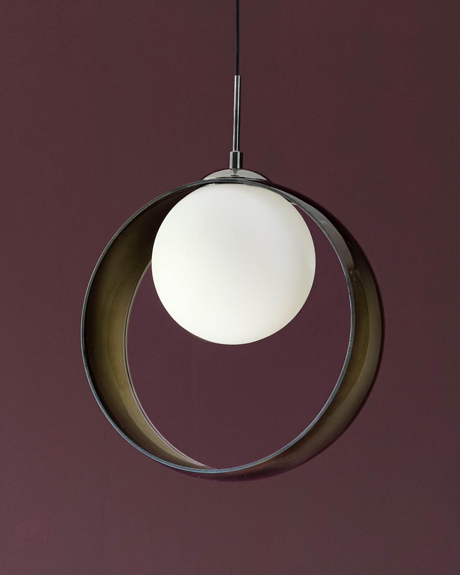 Chloe green glass LED single drop pendant light