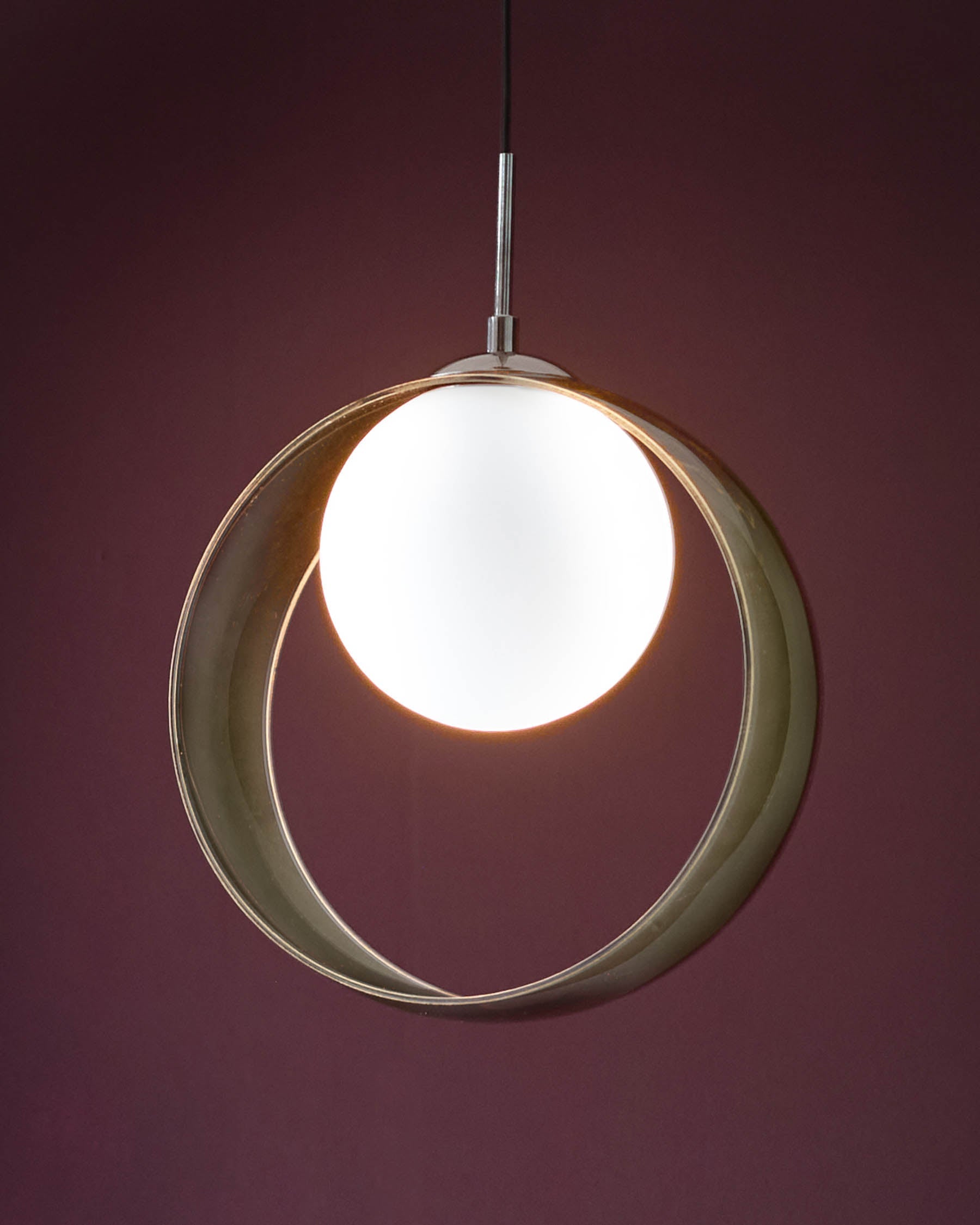 Chloe green glass LED single drop pendant light