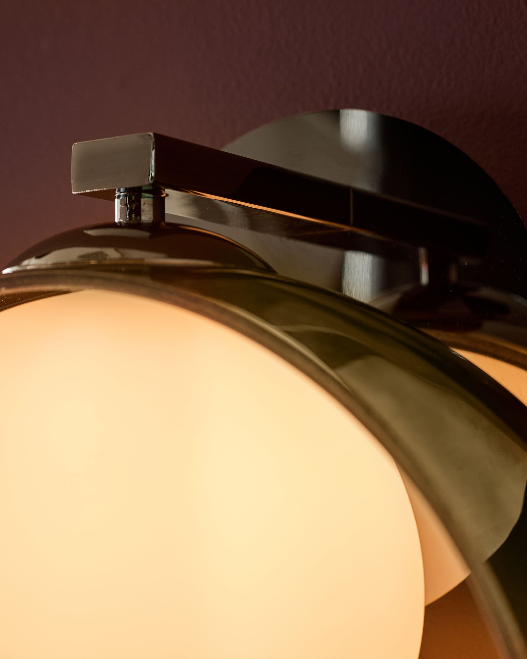 Chloe green glass adjustable wall light