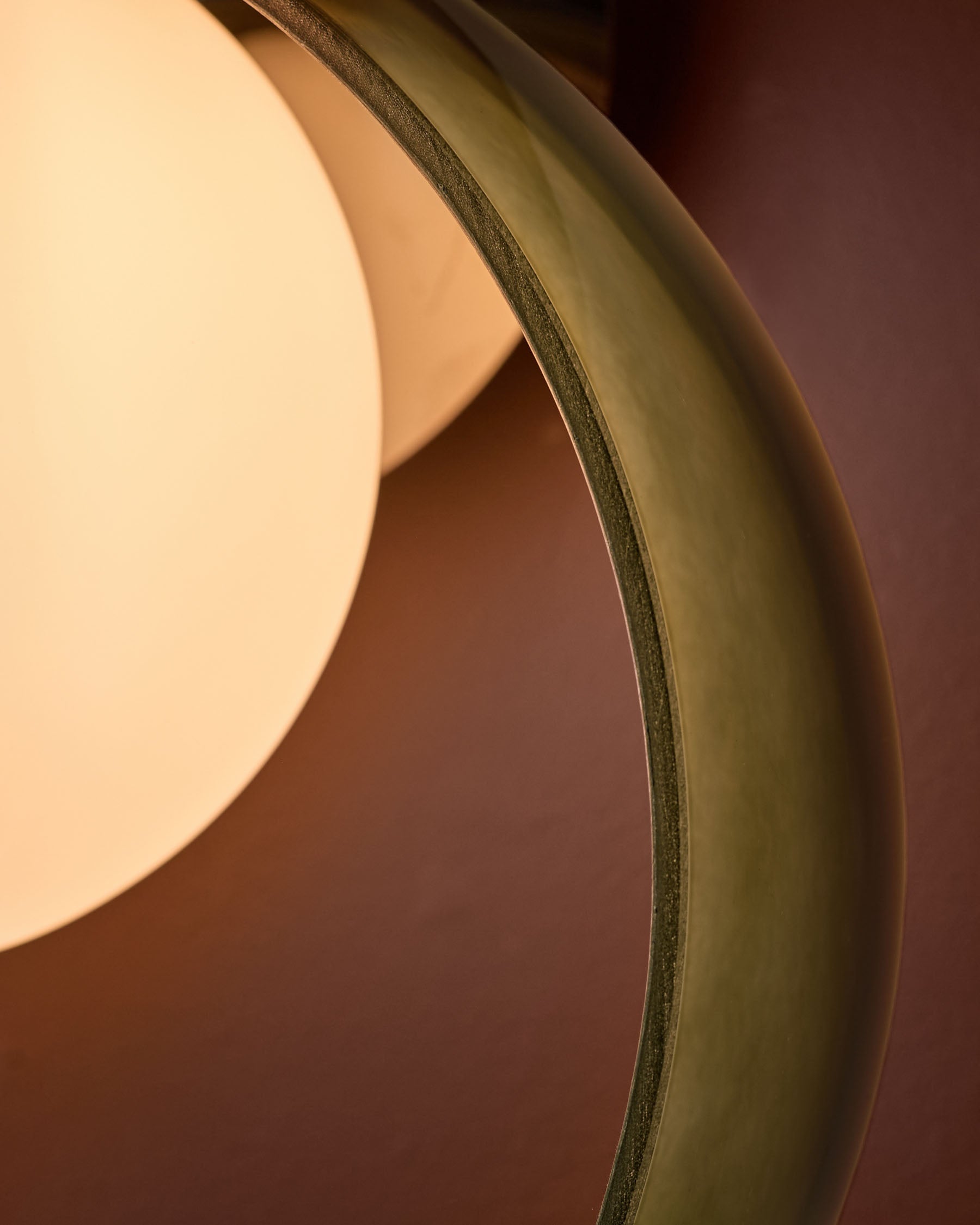 Chloe green glass adjustable wall light