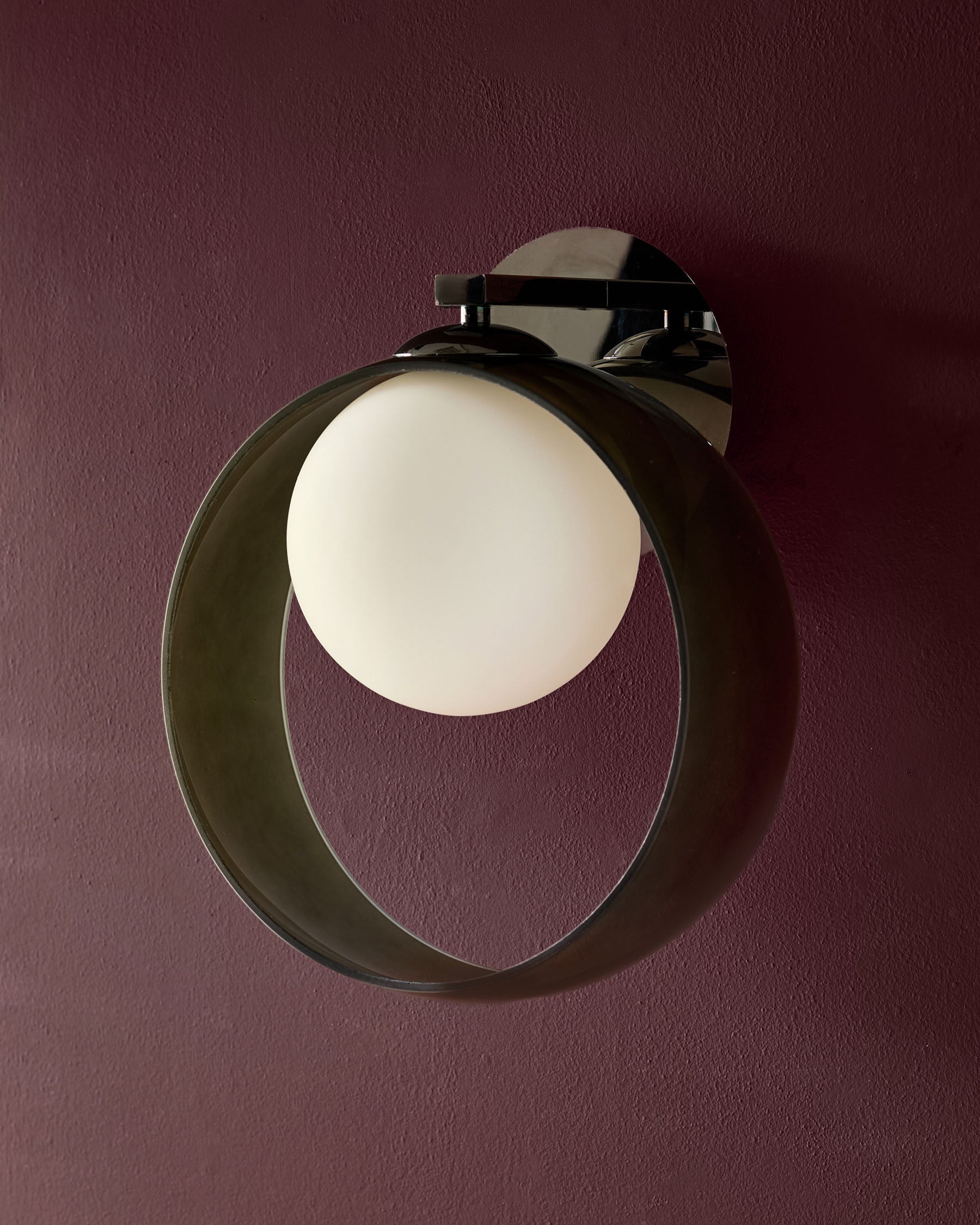 Chloe green glass adjustable wall light