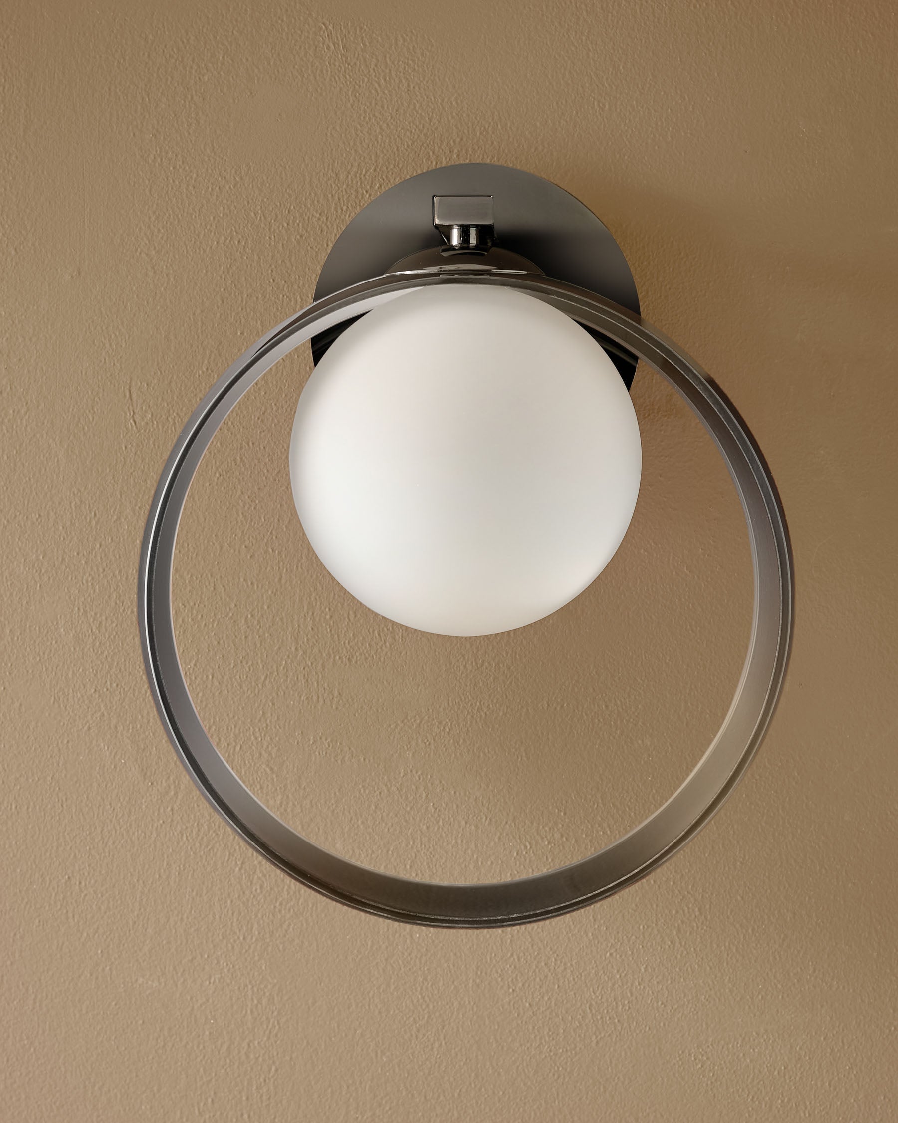 Chloe silver glass adjustable wall light