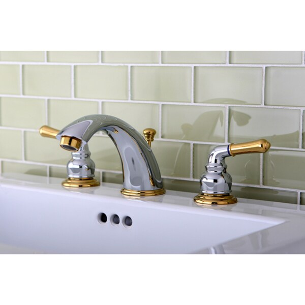 Chrome/ Polished Brass Widespread Bathroom Faucet