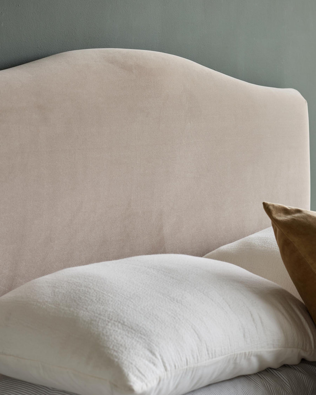 Clark Champagne Velvet King Size Ottoman Storage Bed