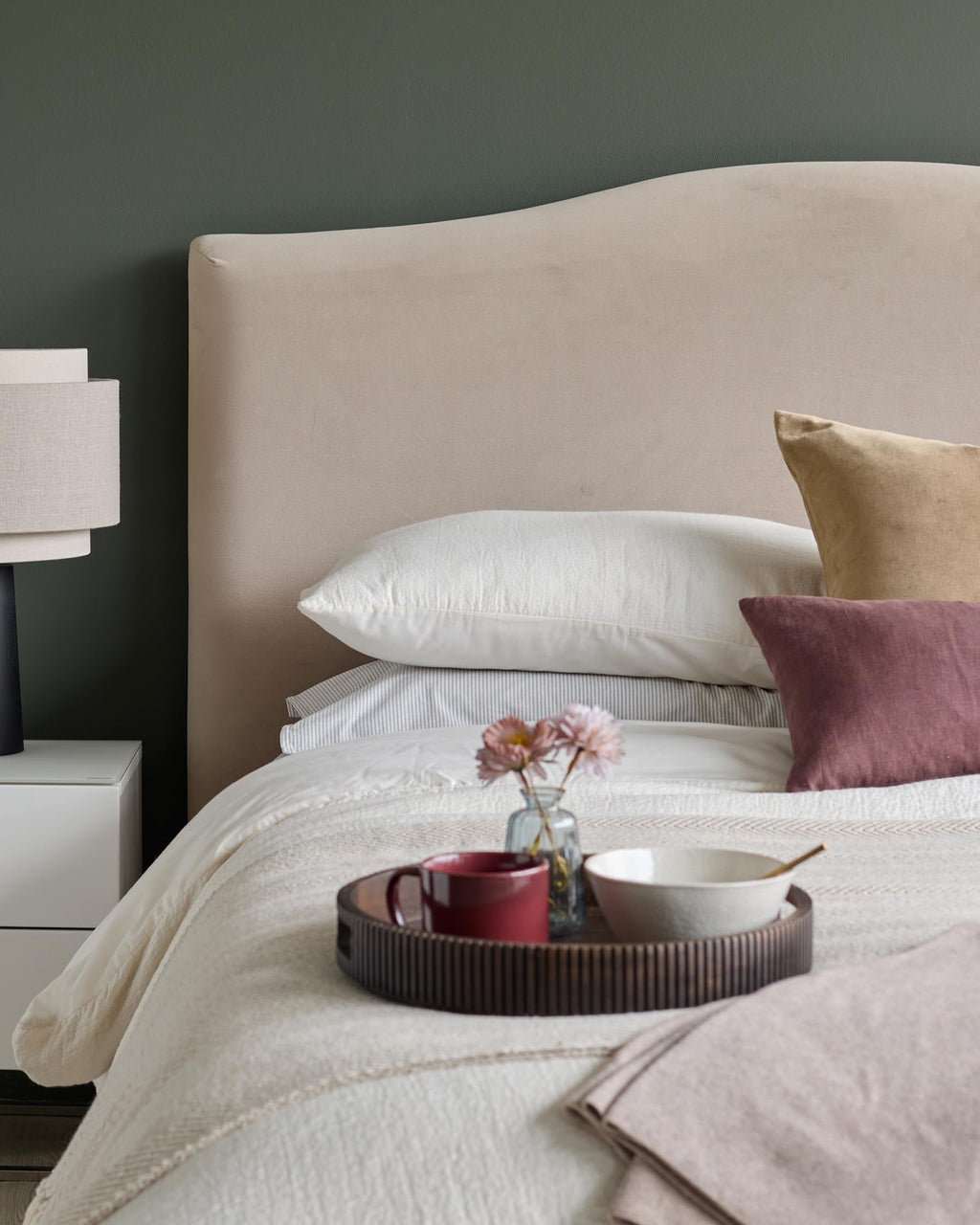 Clark Champagne Velvet King Size Ottoman Storage Bed