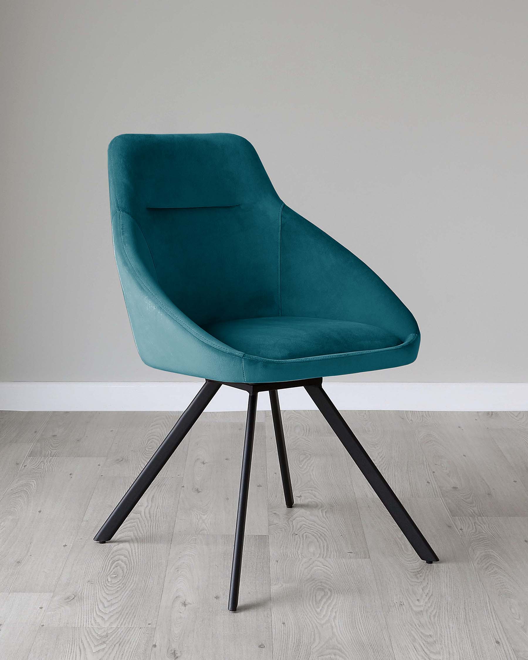 Cleo Dark Teal Velvet Swivel Chair