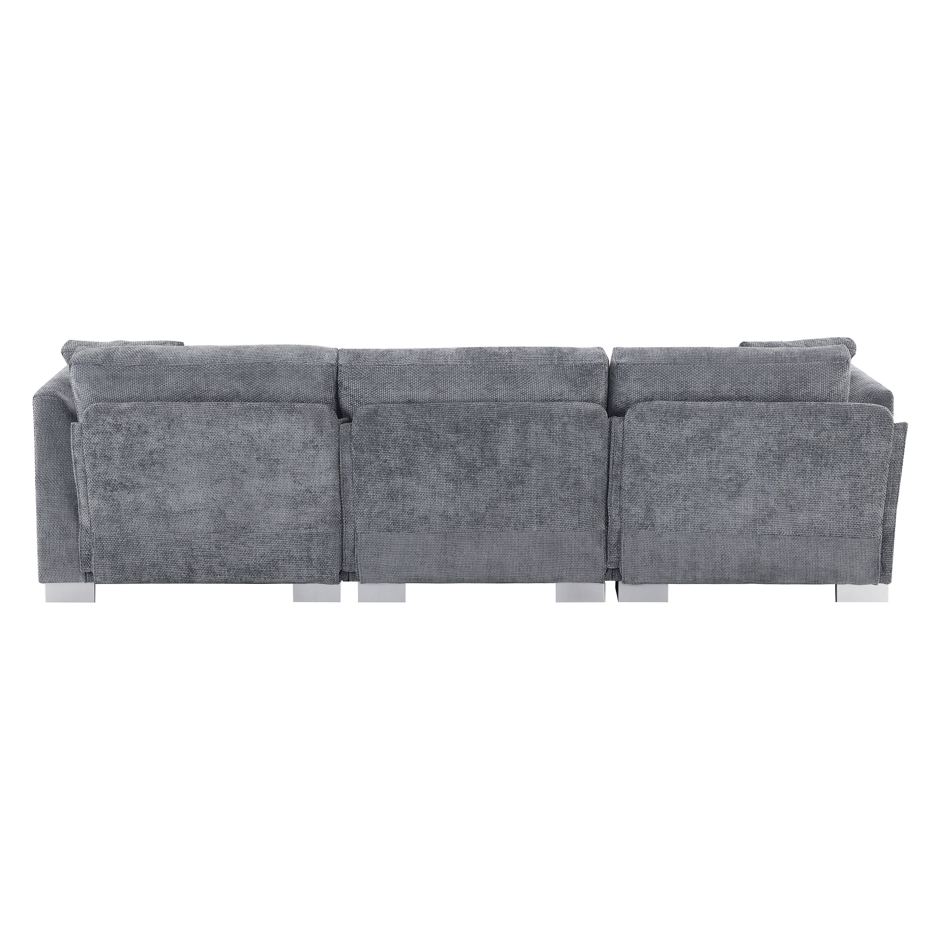 Cloud Sectional Sofa,L-Shaped Luxury Couch Set With 2 Free Pillows,4-Seat Chenille Indoor Furniture With Oversized Chaise