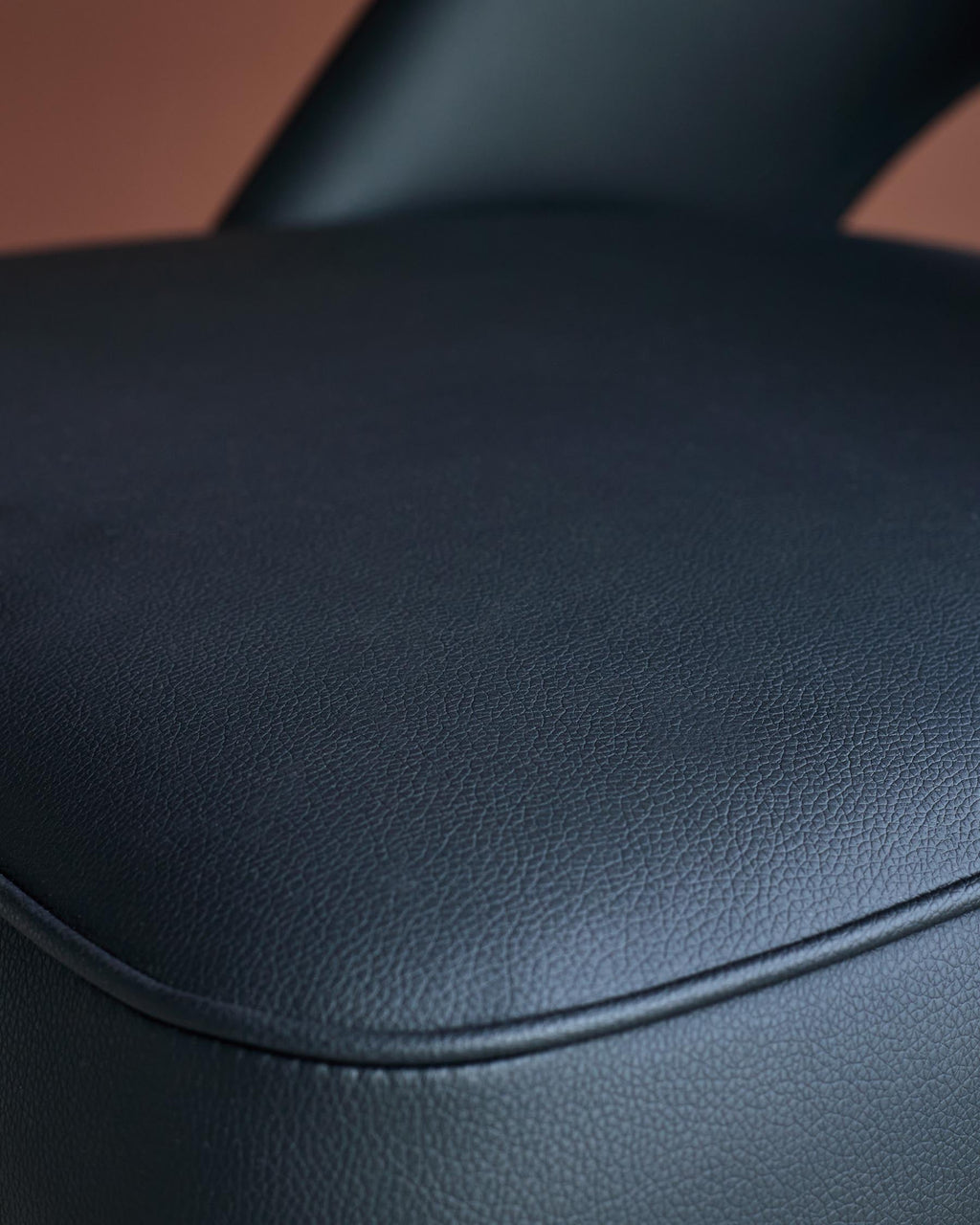 Clover black faux leather dining chair