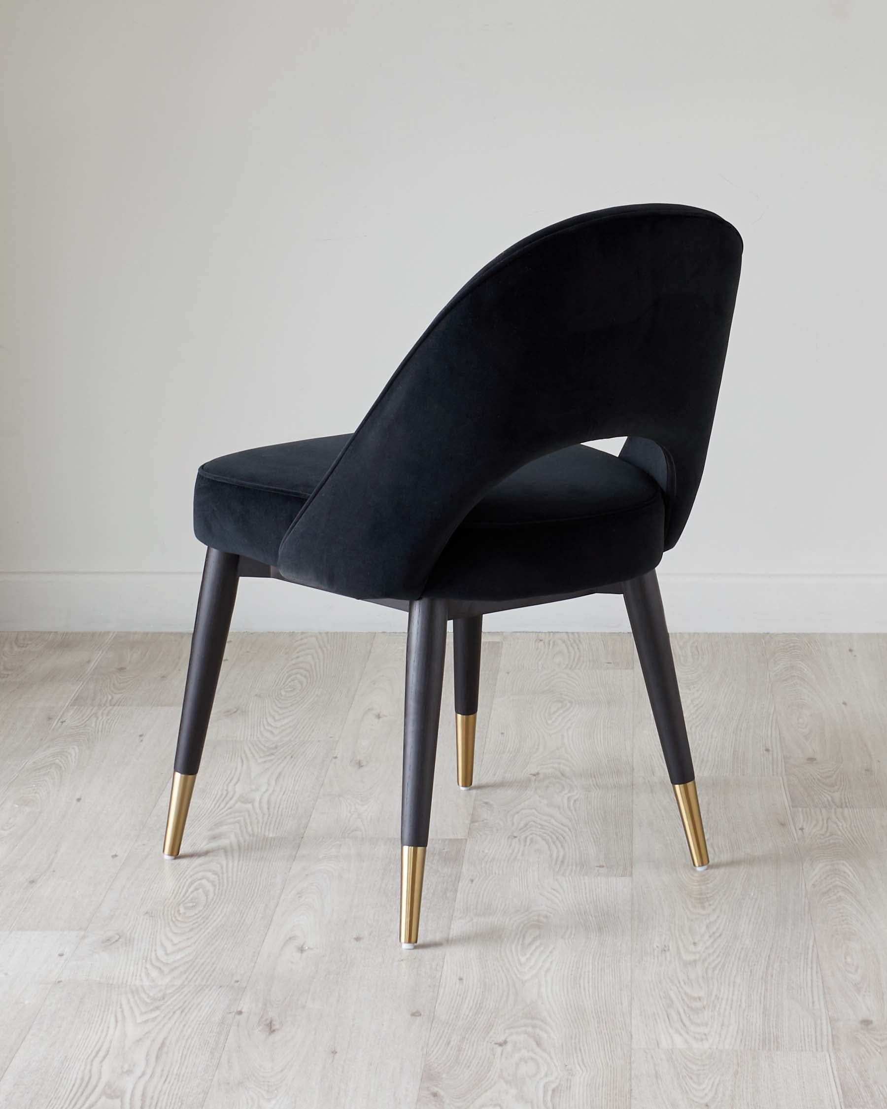 Clover Black Velvet Dining Chair