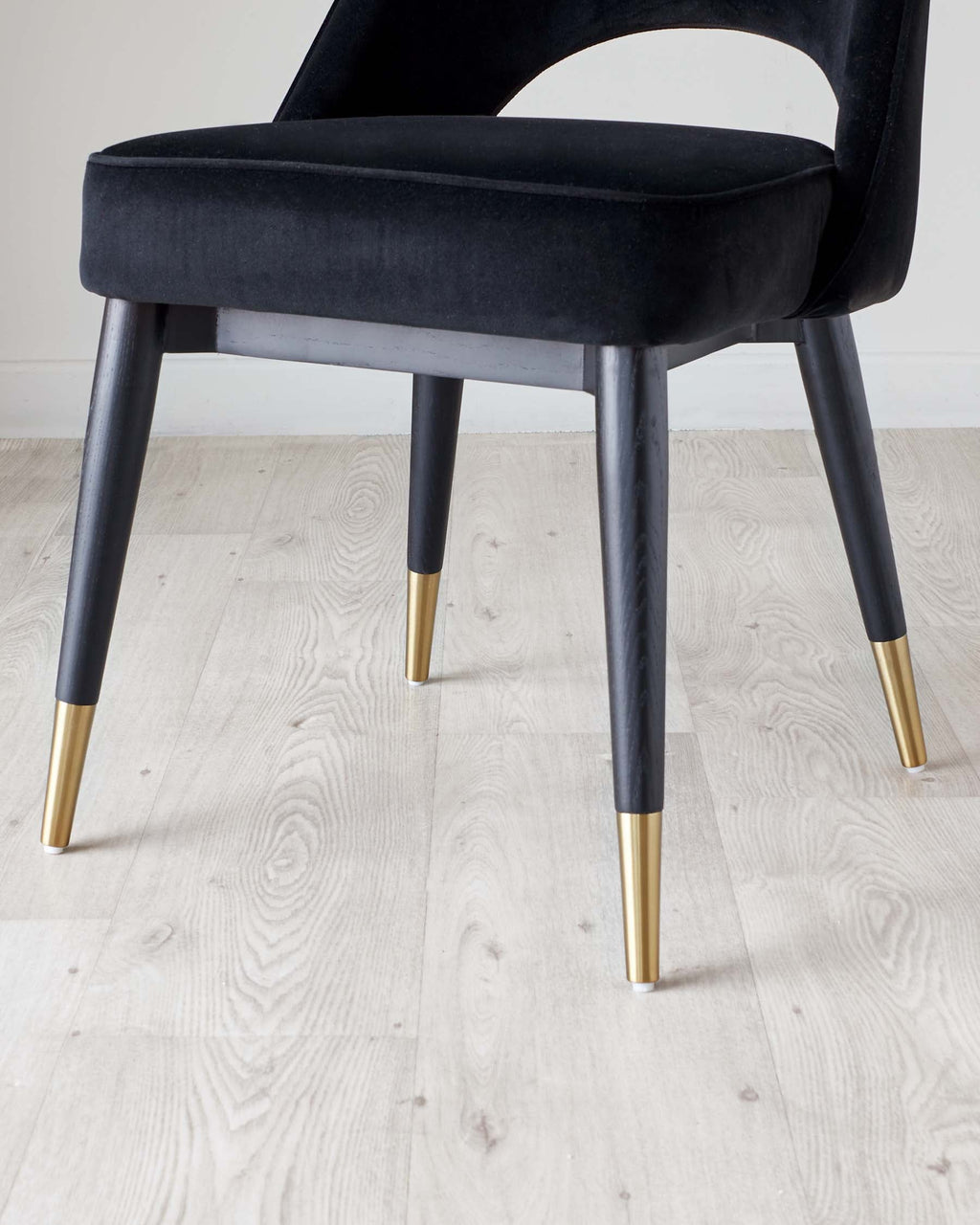 Clover Black Velvet Dining Chair