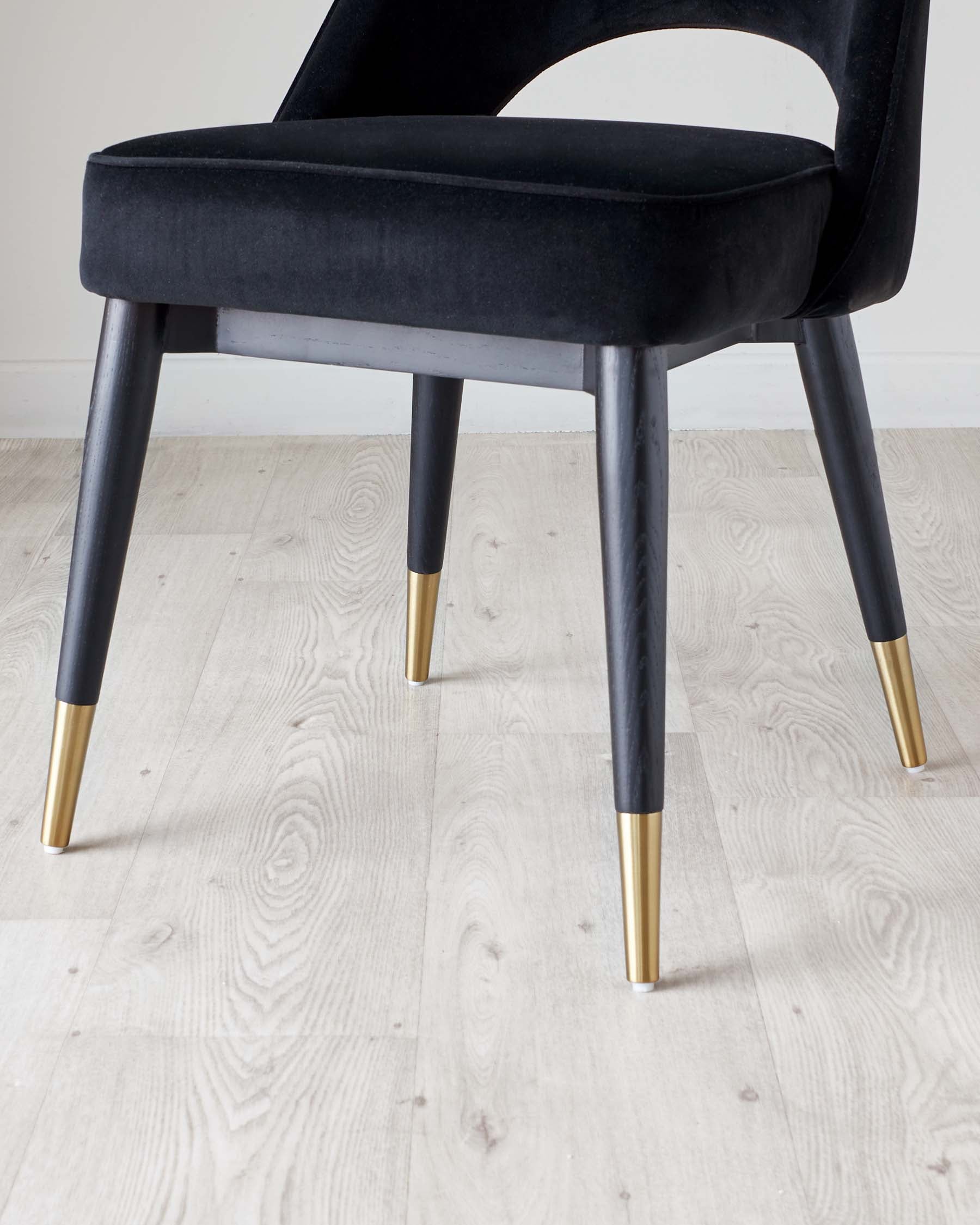 Clover Black Velvet Dining Chair