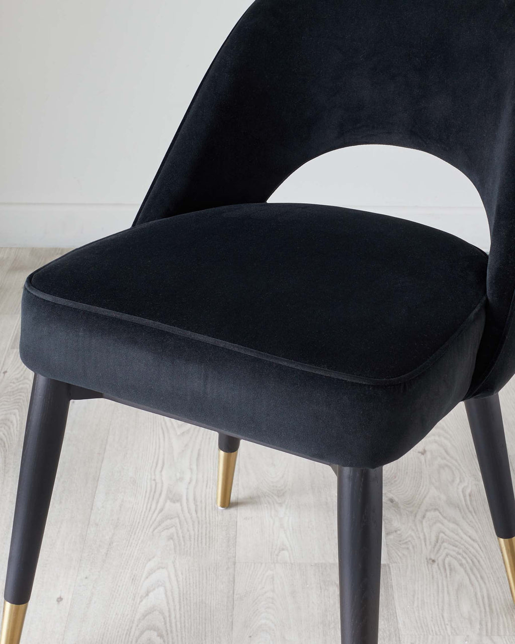 Clover Black Velvet Dining Chair