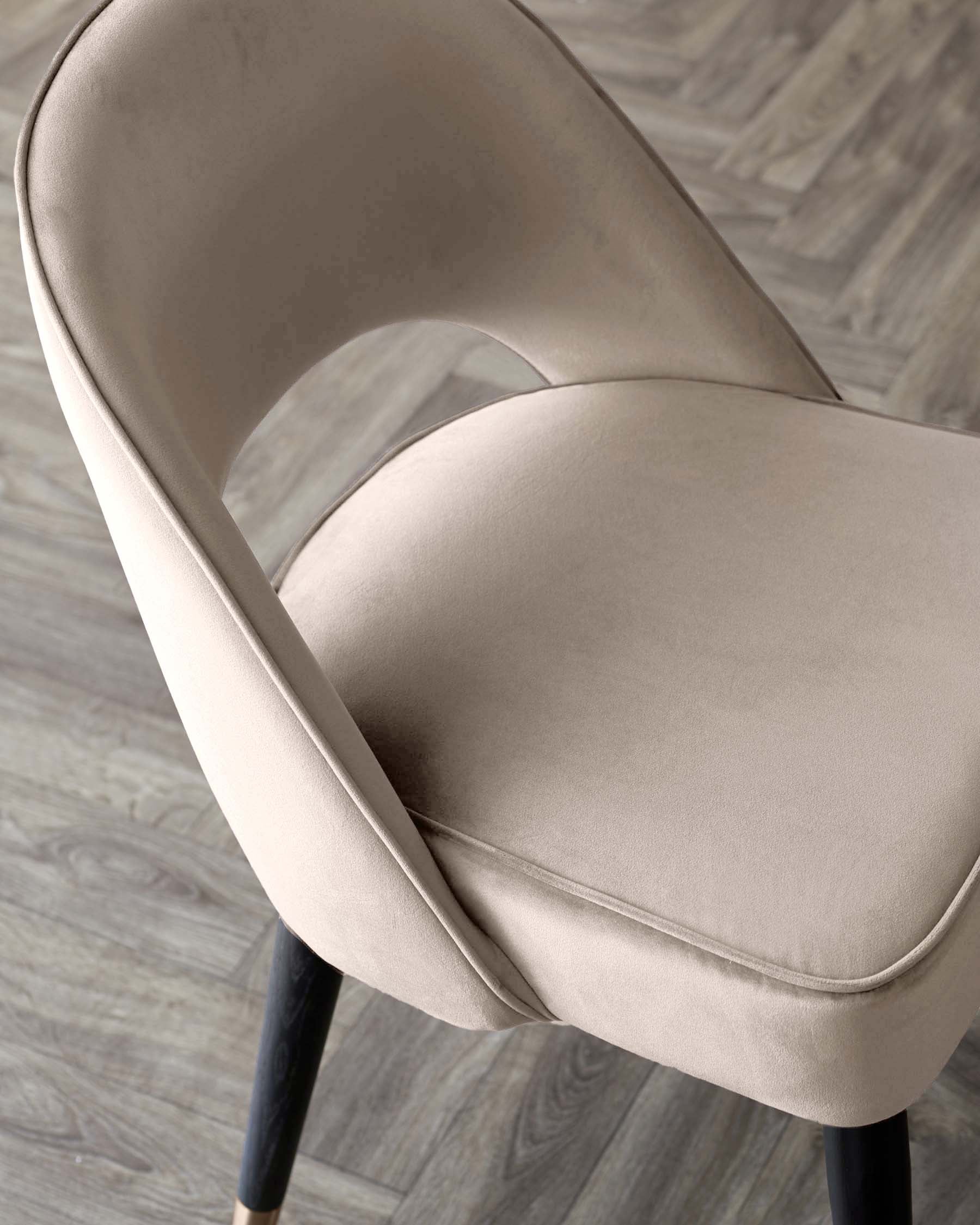 Clover Champagne Velvet Dining Chair