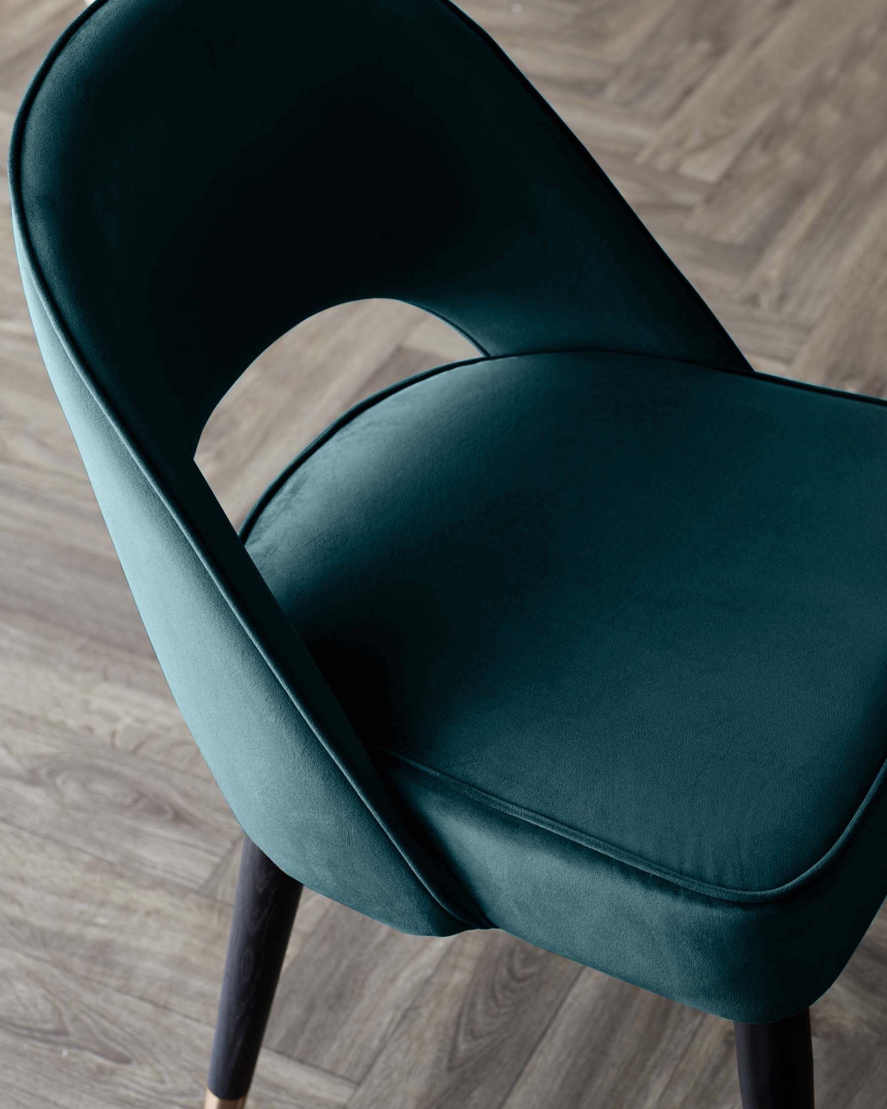 Clover Dark Teal Velvet Dining Chair