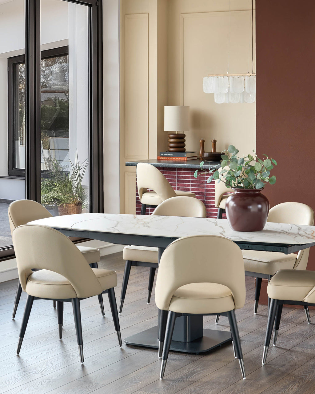 Clover natural faux leather dining chair