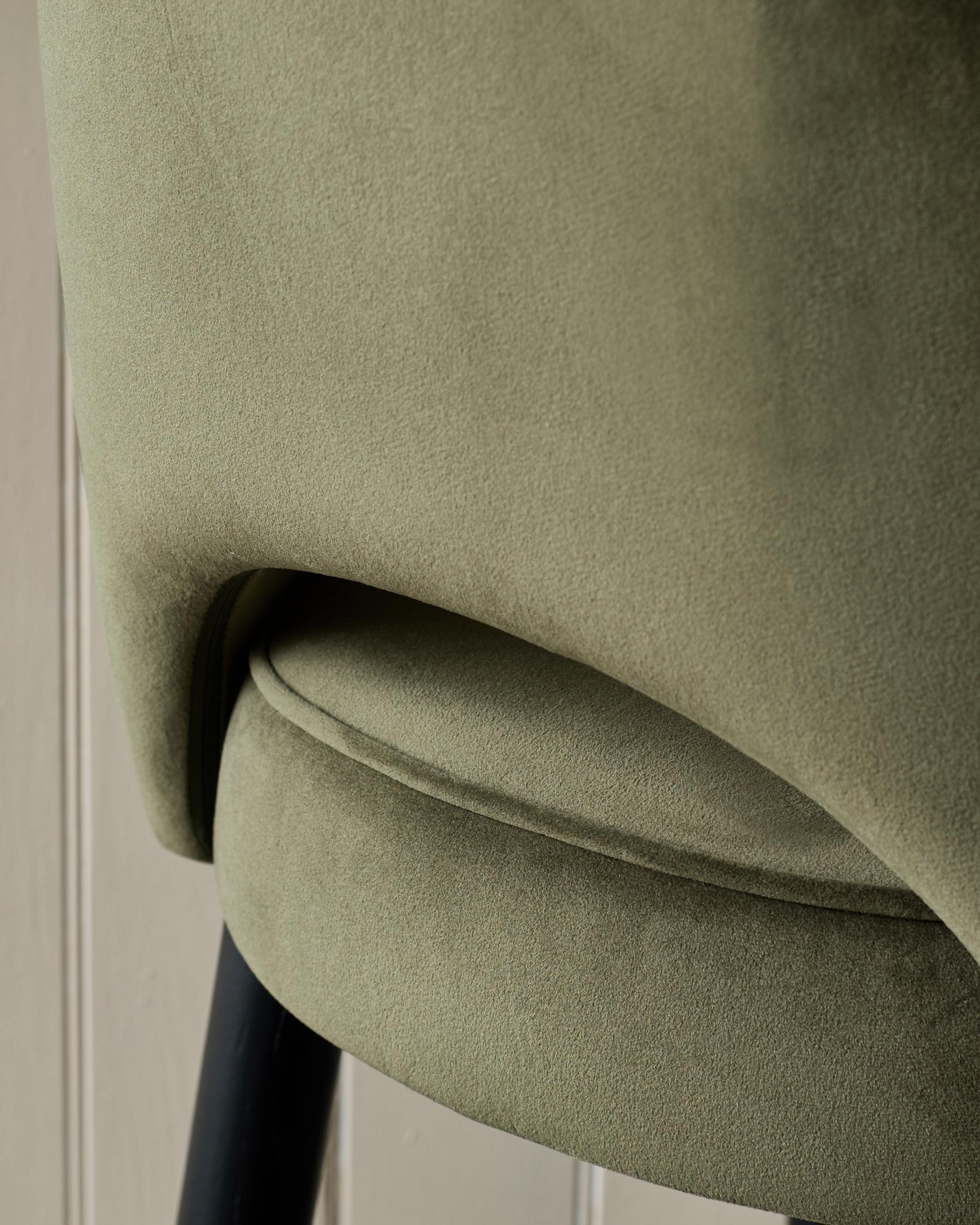 Clover olive green velvet bar stool