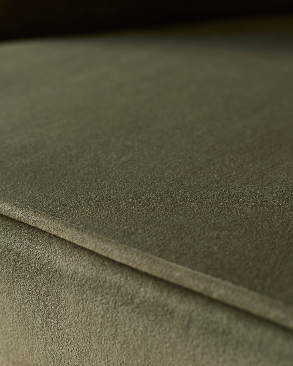 Clover olive green velvet dining bench with backrest