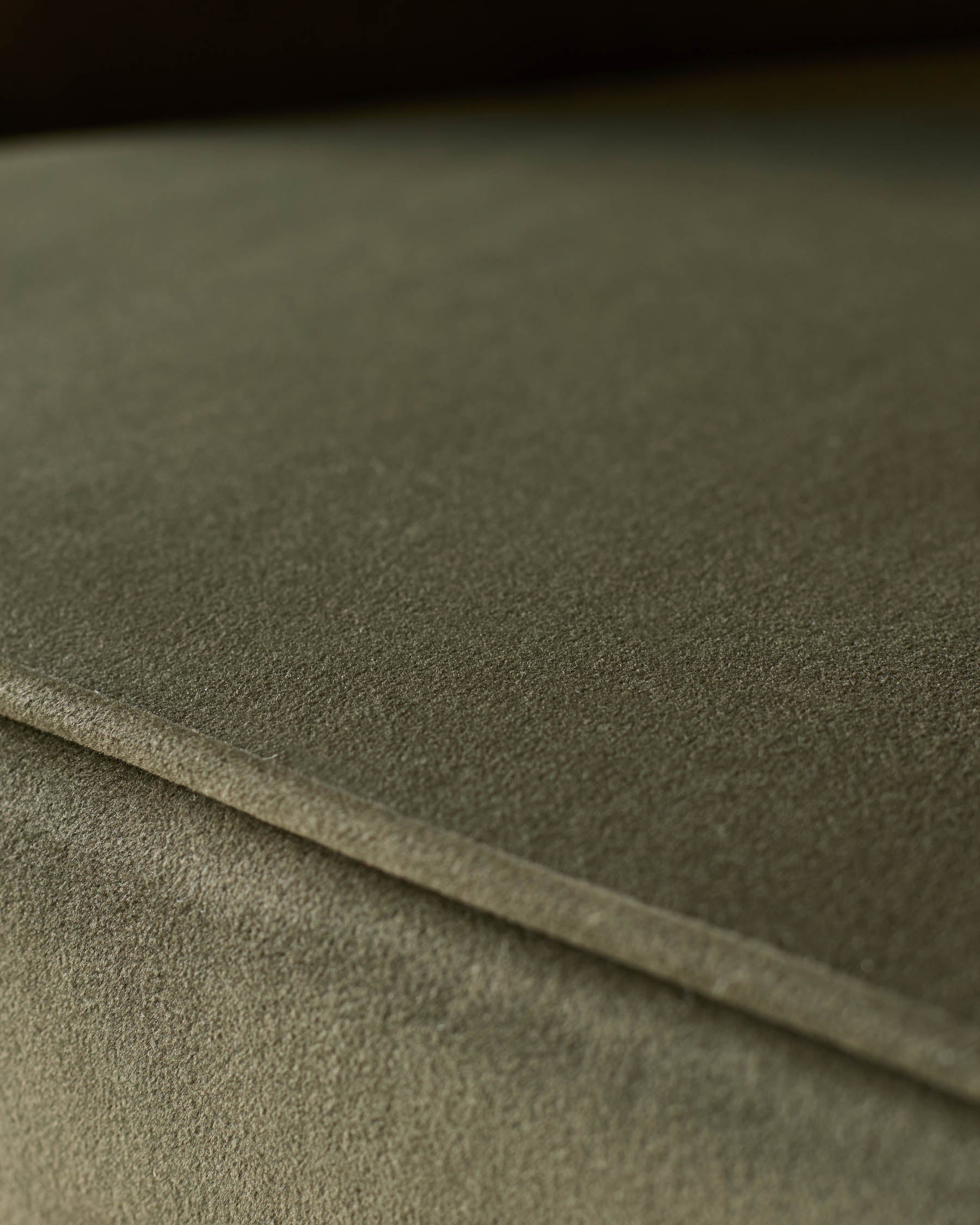 Clover olive green velvet dining bench with backrest