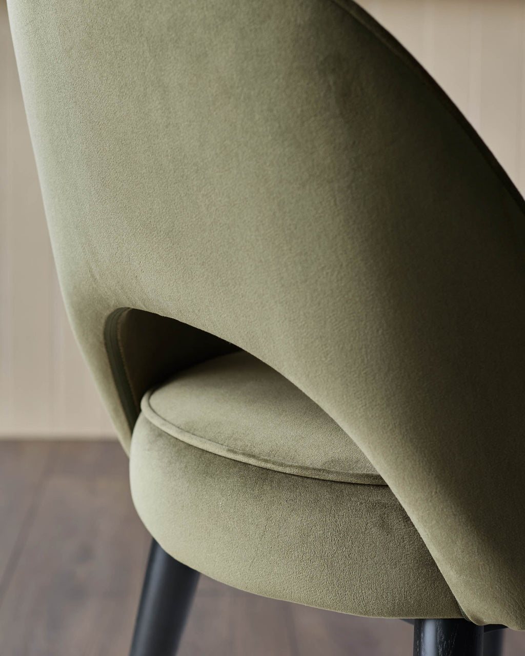 Clover olive green velvet dining chair