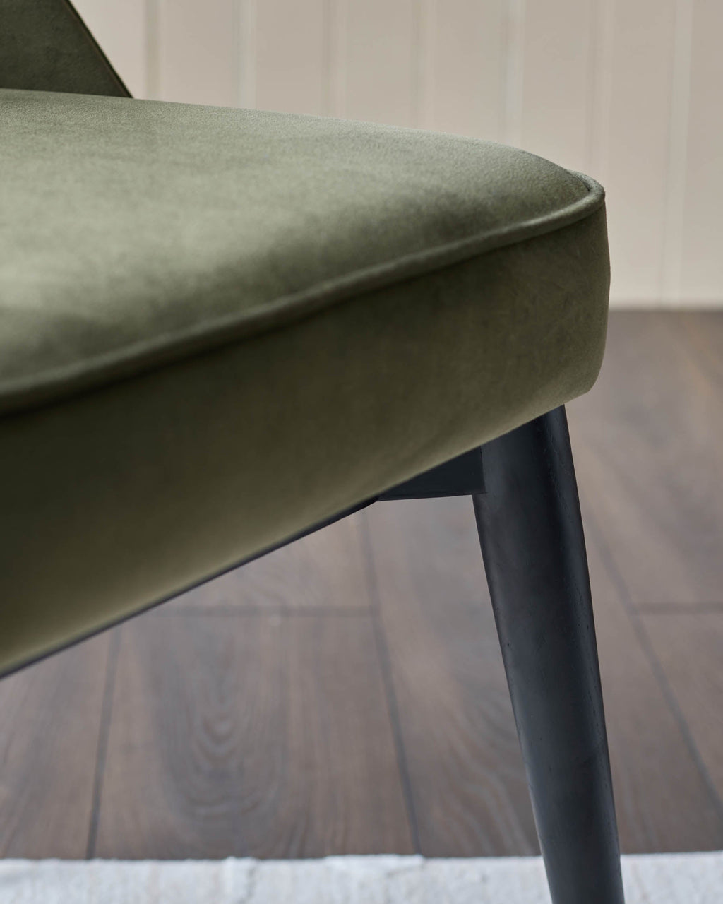 Clover olive green velvet dining chair