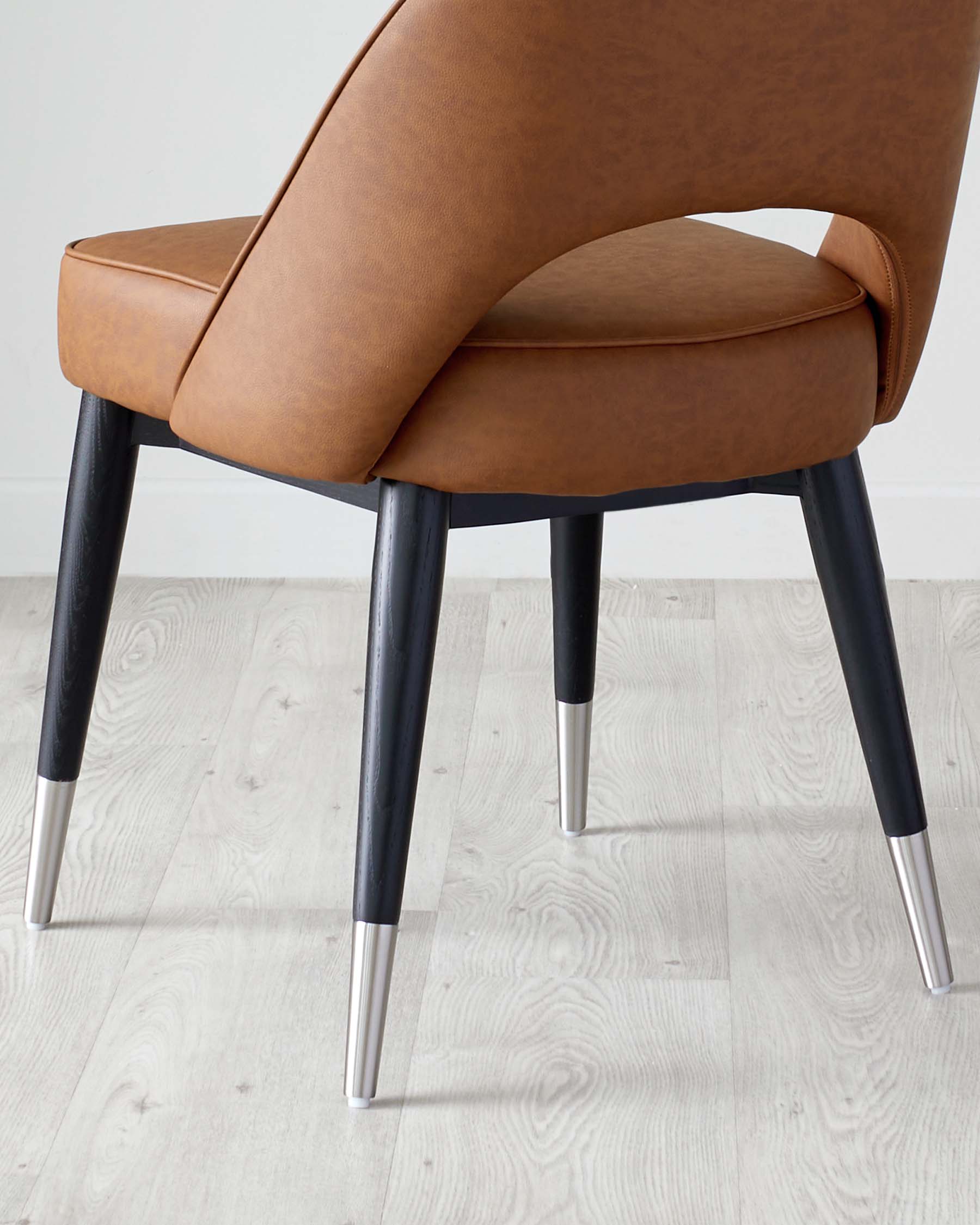 Clover Tan Faux Leather Dining Chair