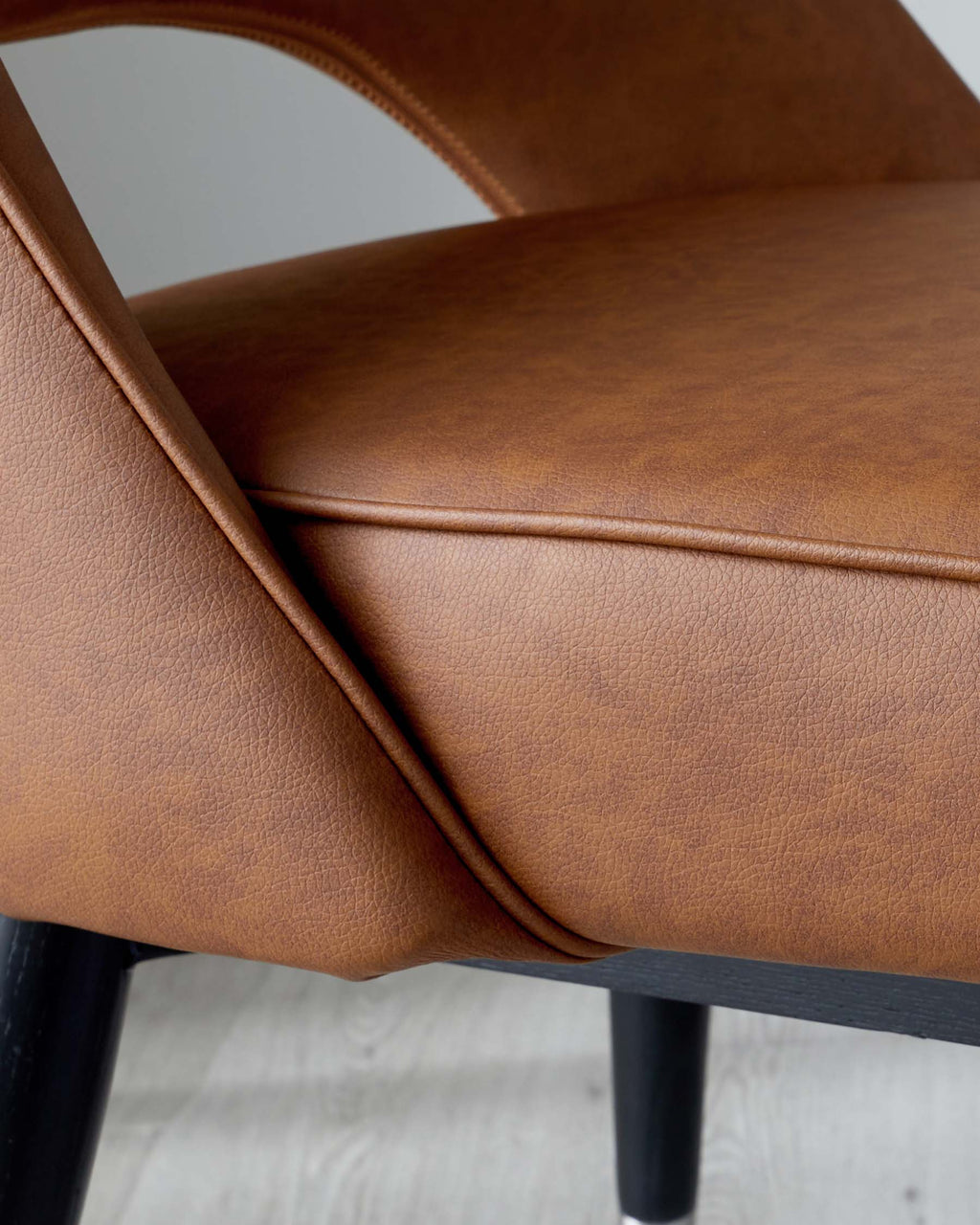 Clover Tan Faux Leather Dining Chair