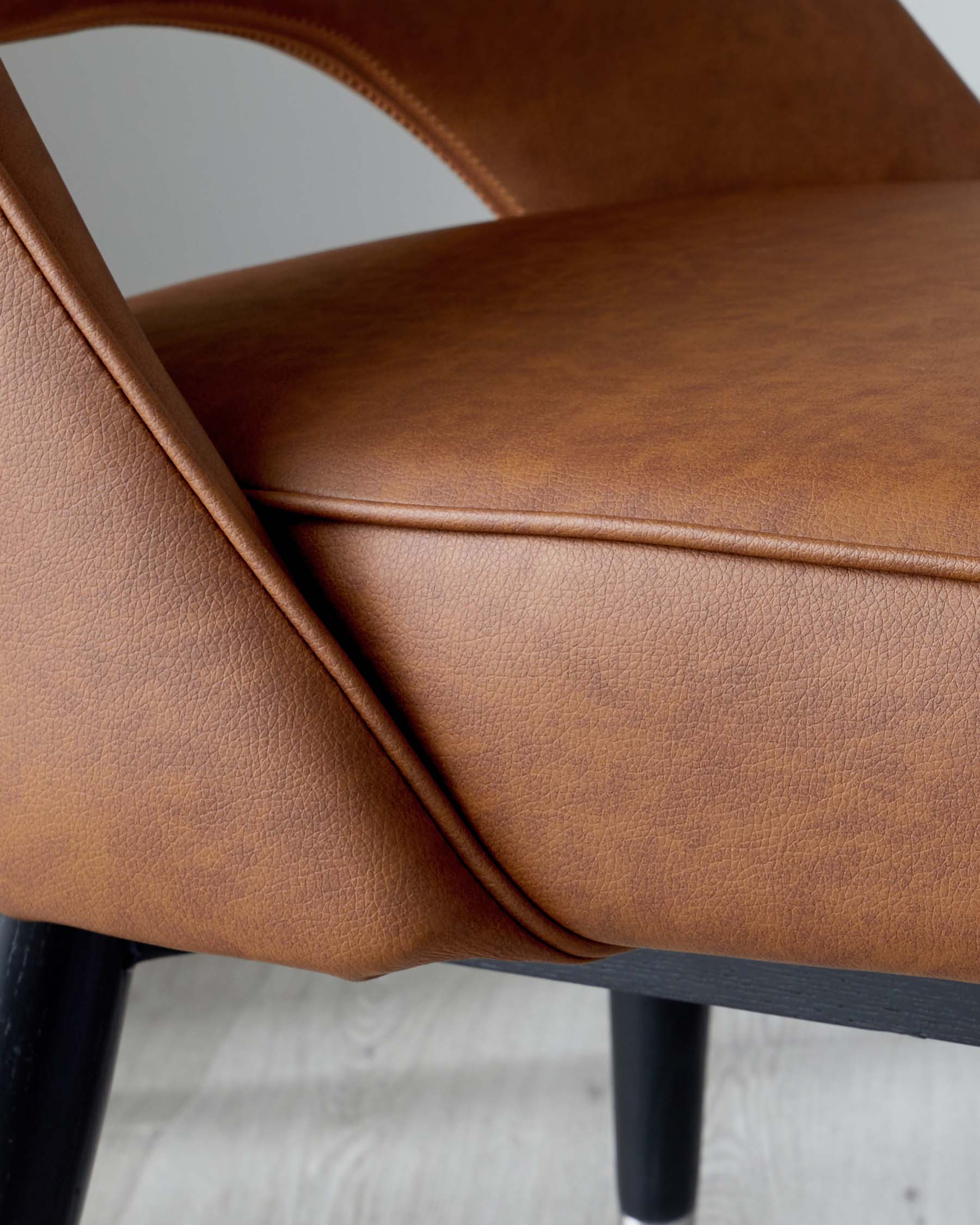 Clover Tan Faux Leather Dining Chair