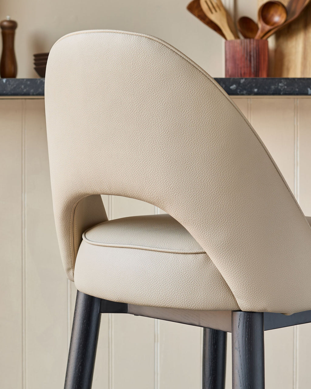 Clover natural faux leather bar stool