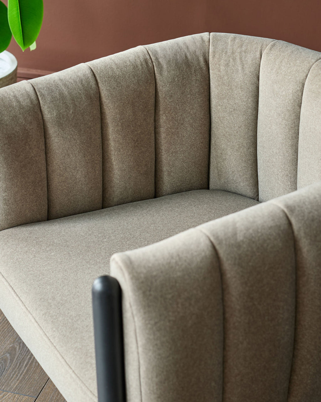 Cole mocha fabric dining chair