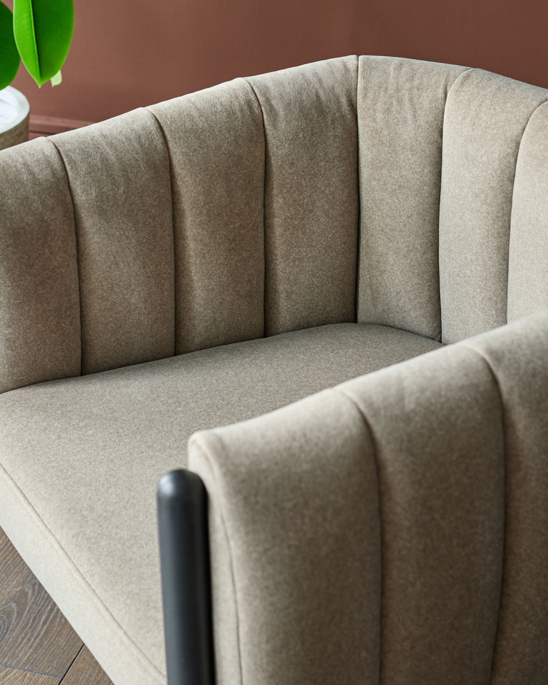 Cole mocha fabric dining chair