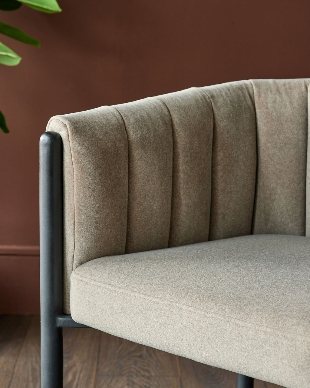 Cole mocha fabric dining chair