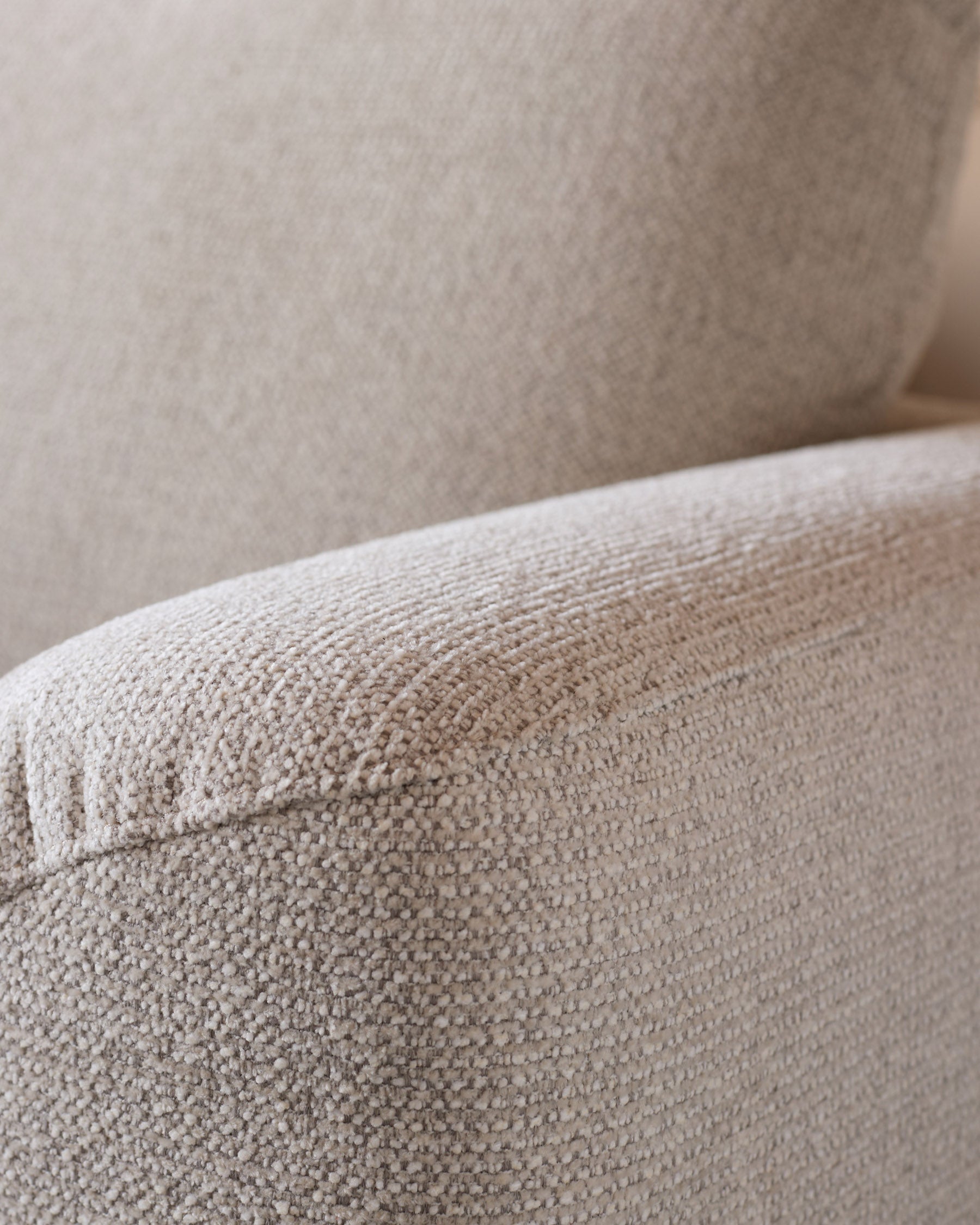 Colette natural fabric right hand corner chaise sofa