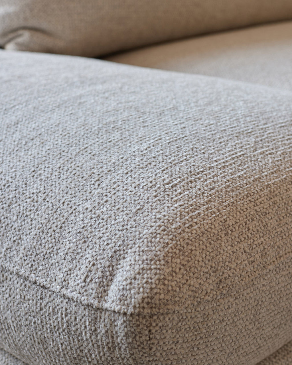 Colette natural fabric right hand corner chaise sofa