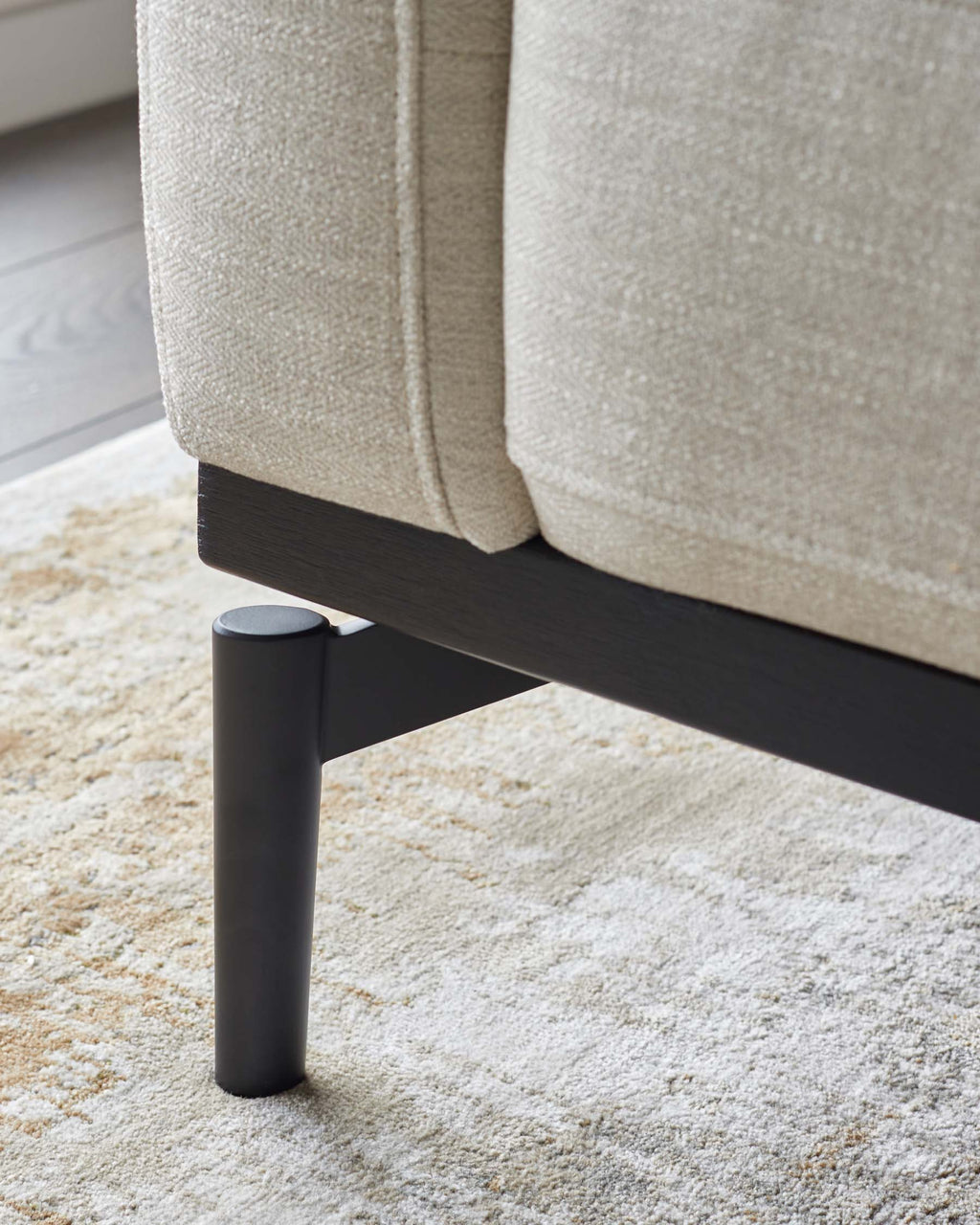 Colton ivory chenille 2 seater sofa