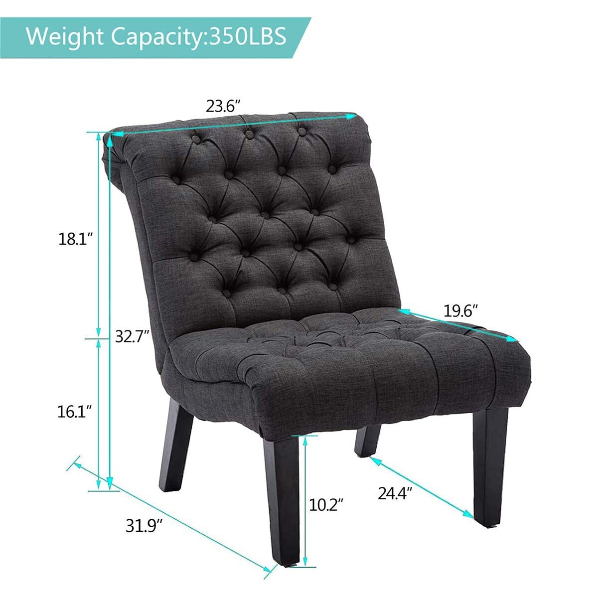 Chaise Lounge Couch Upholstered Accent Chair for Bedroom Living Room Chairs