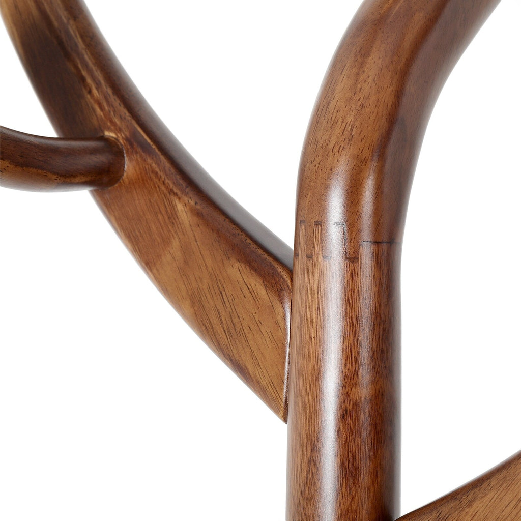 Tree-branch Rubberwood Freestanding Coat Rack with 8 Hooks - 24.5W x 70.87H