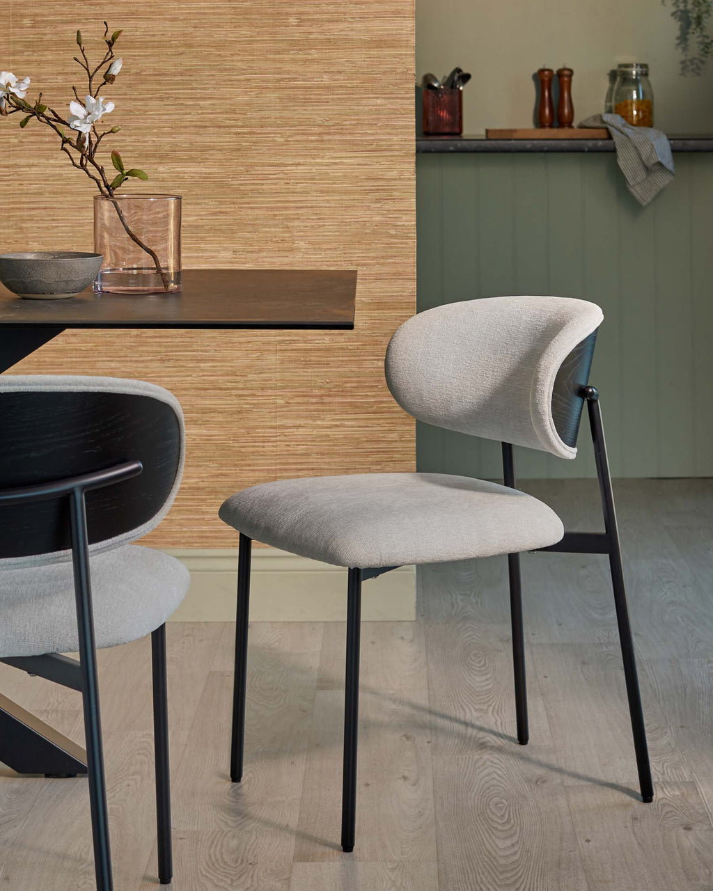 Riley 8 seater table and 8 Cree dining chairs set