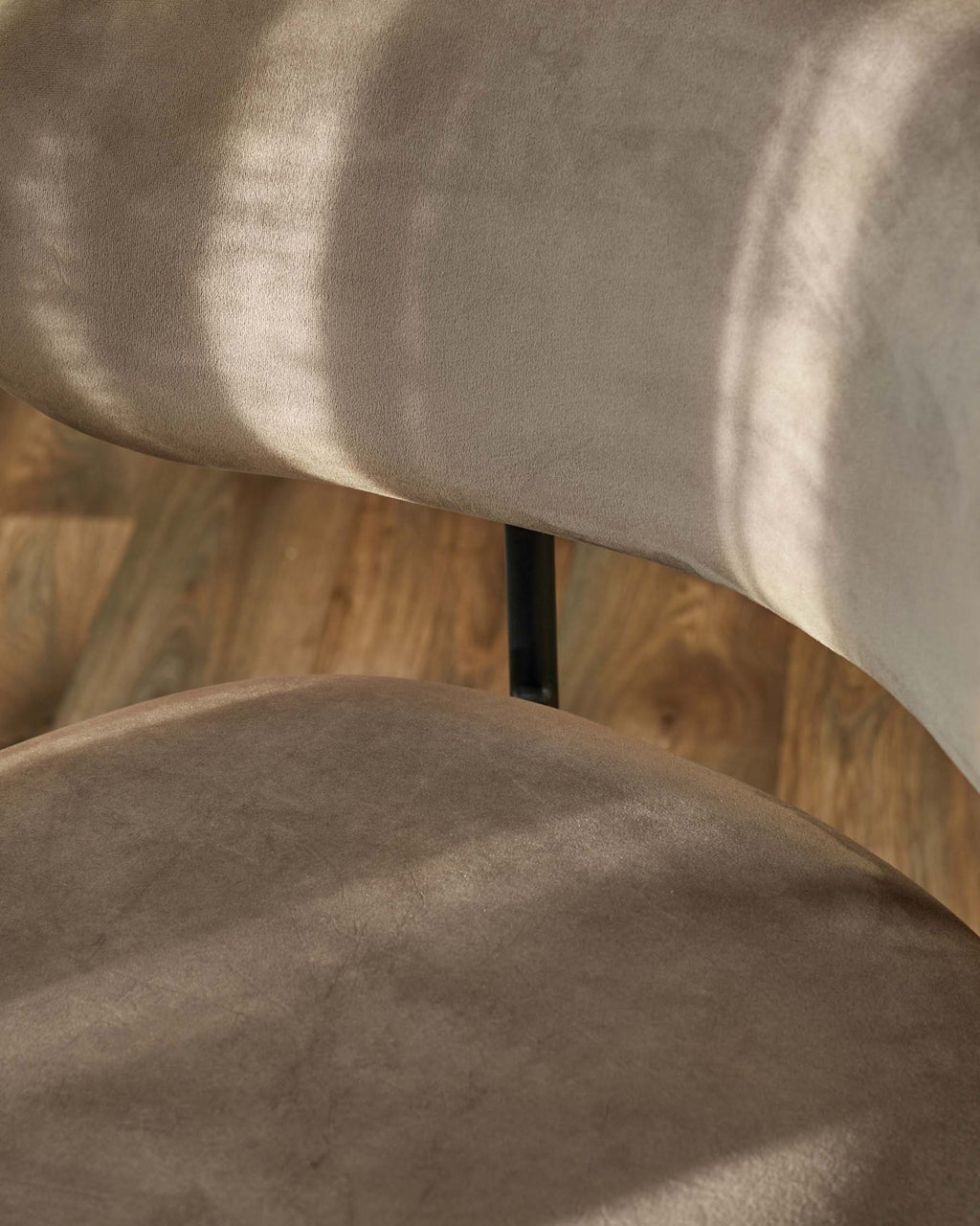 Cree mocha velvet dining chair