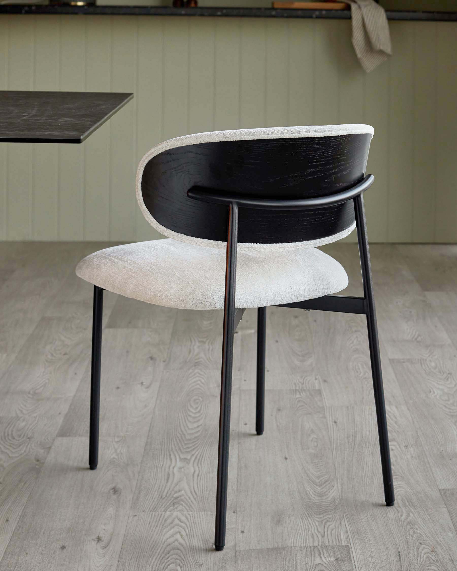 Cree cream chenille dining chair