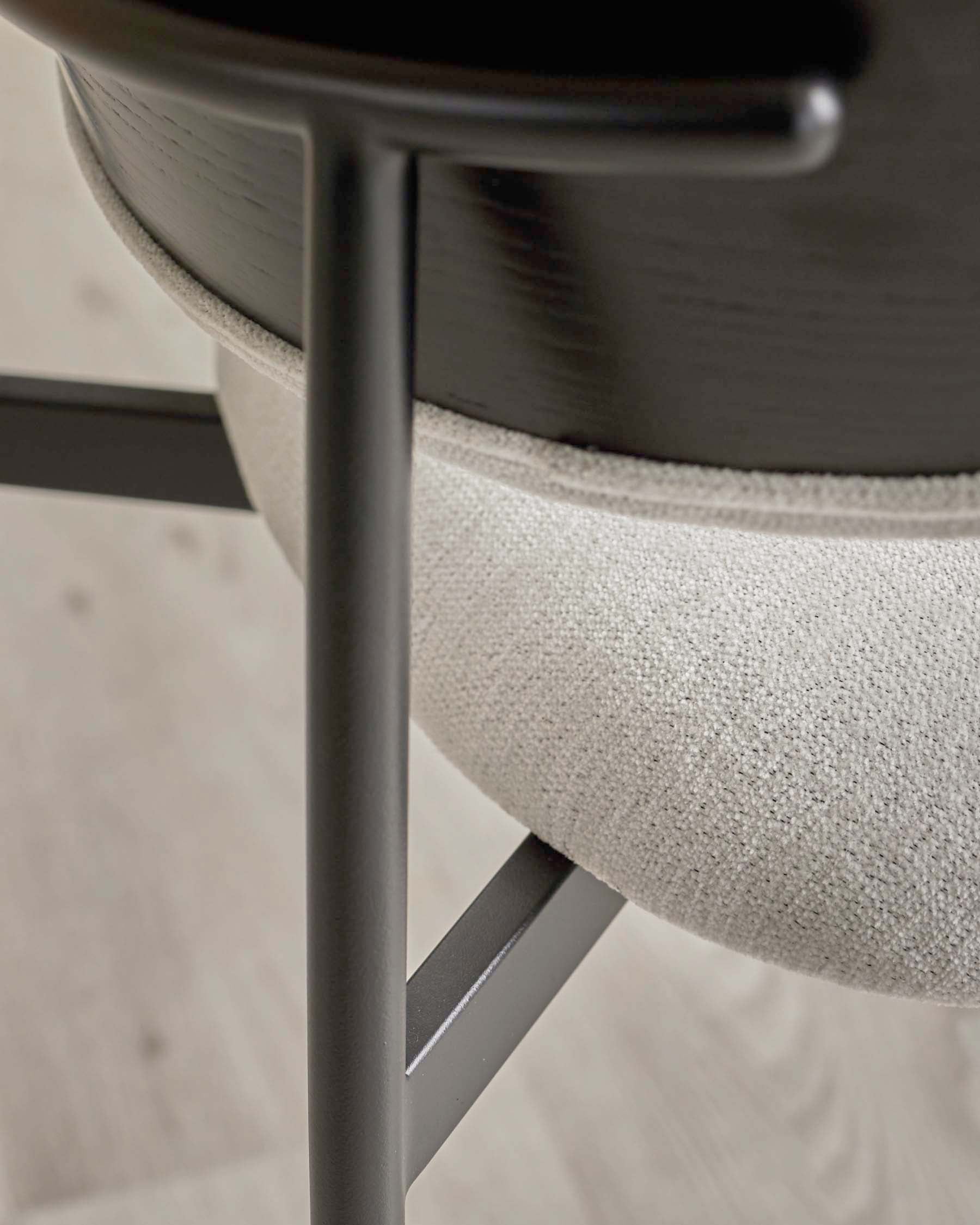 Cree cream chenille dining chair