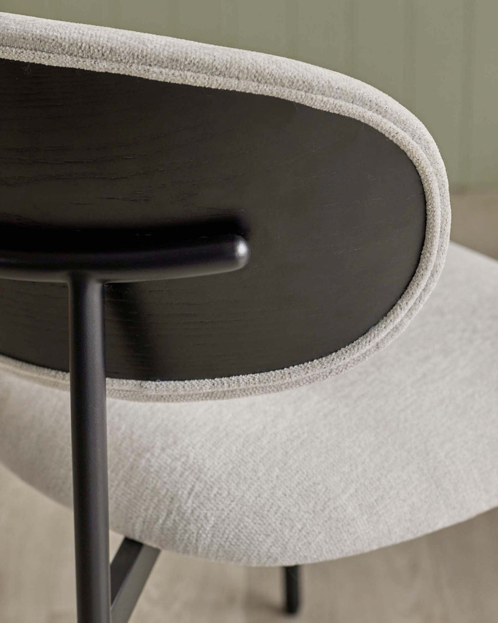 Cree cream chenille dining chair