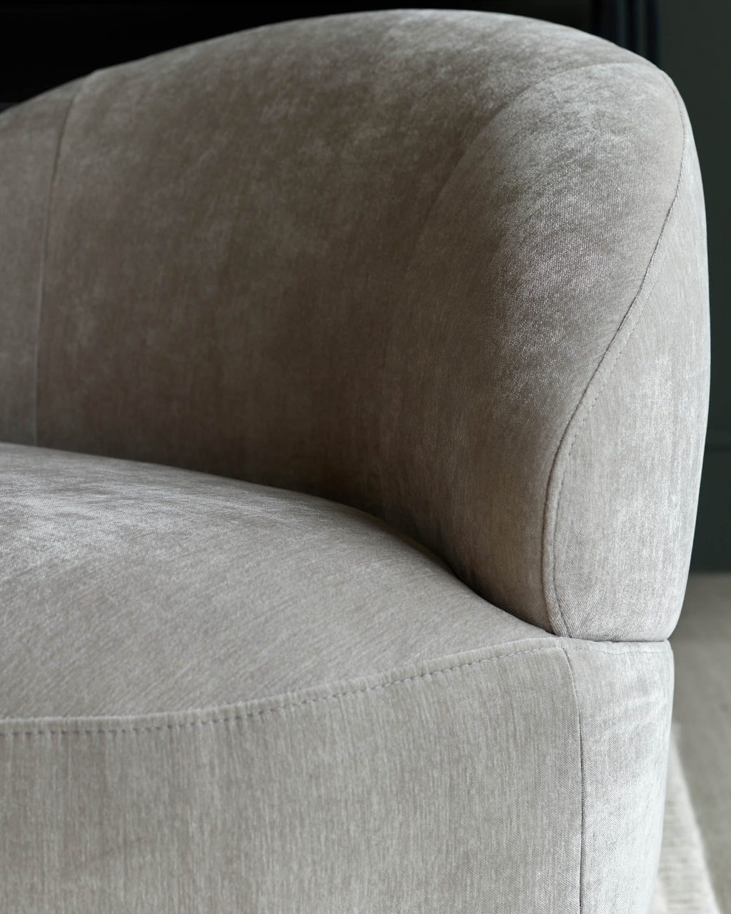 Daphne Light Grey Fabric Swivel Accent Chair
