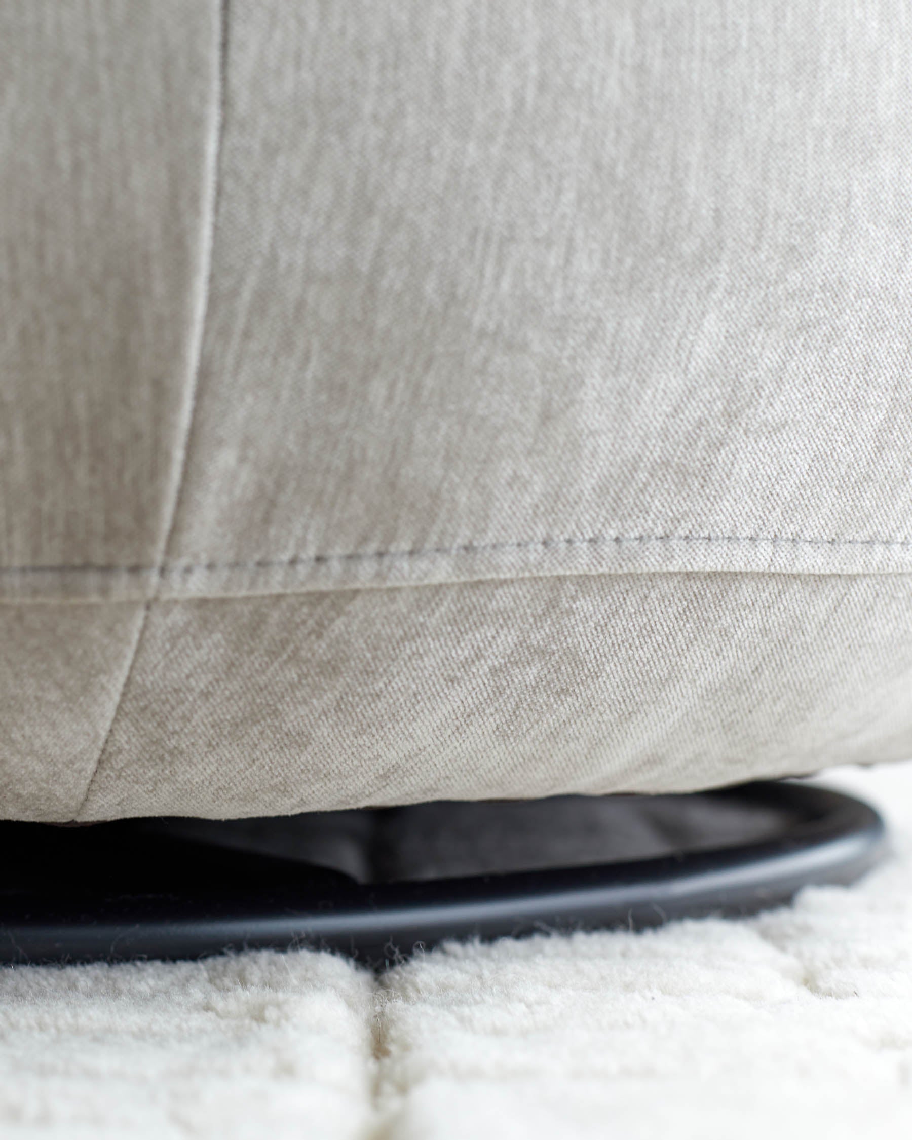 Daphne Light Grey Fabric Swivel Accent Chair