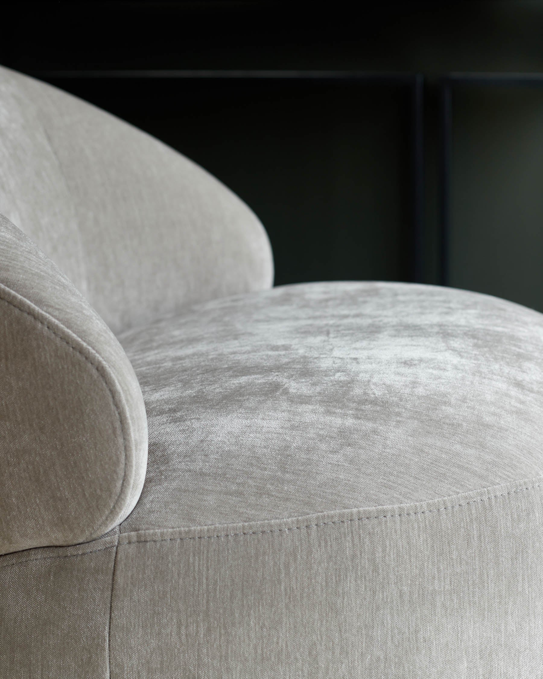 Daphne Light Grey Fabric Swivel Accent Chair