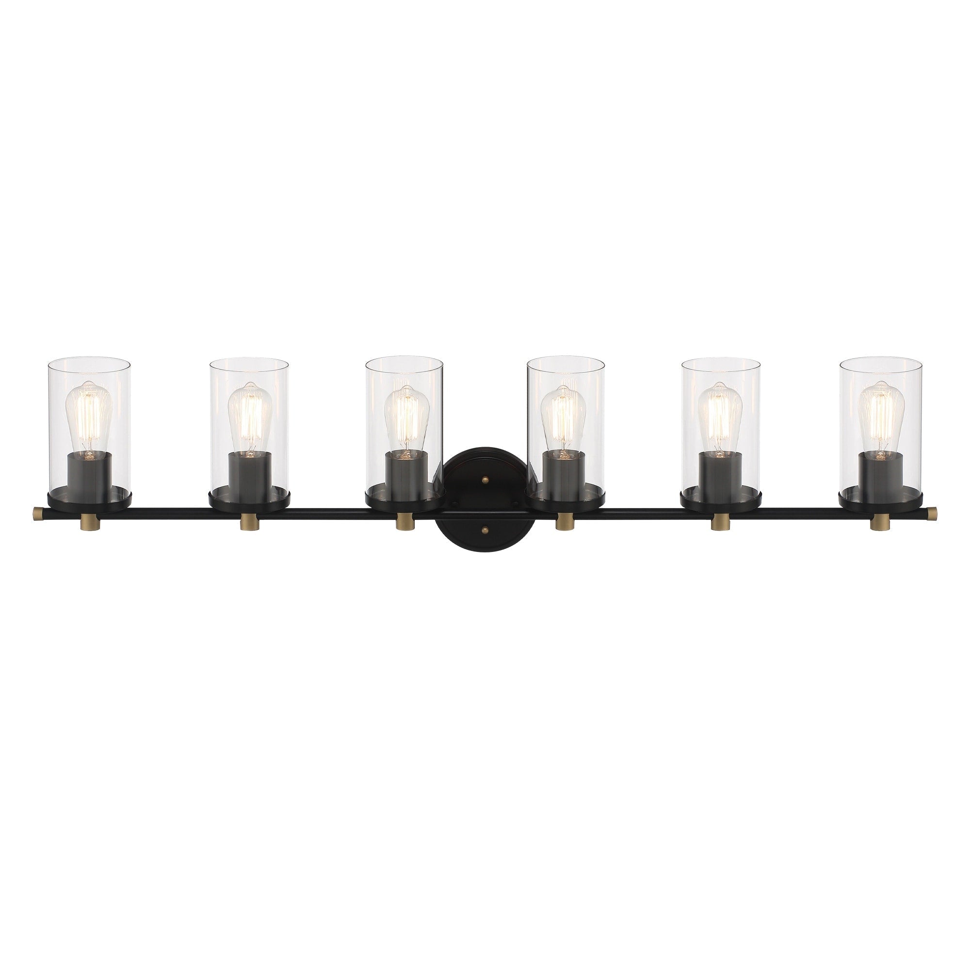 Decatur 6-light Modern Farmhouse Black/ Gold Bathroom Vanity Light with UL Certified