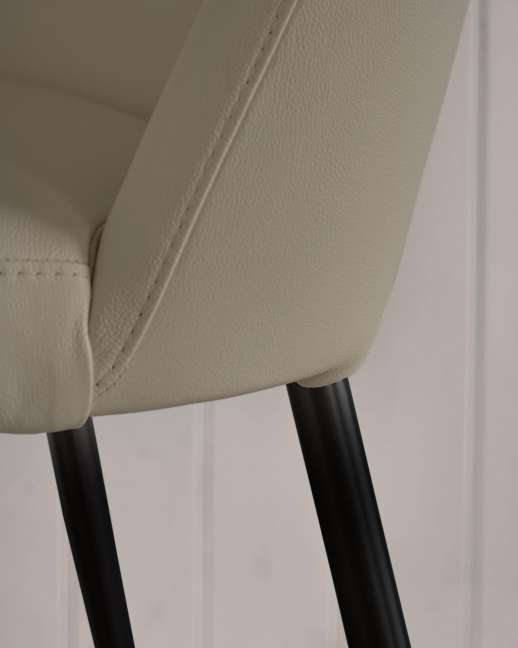 Deco natural leather dining chair